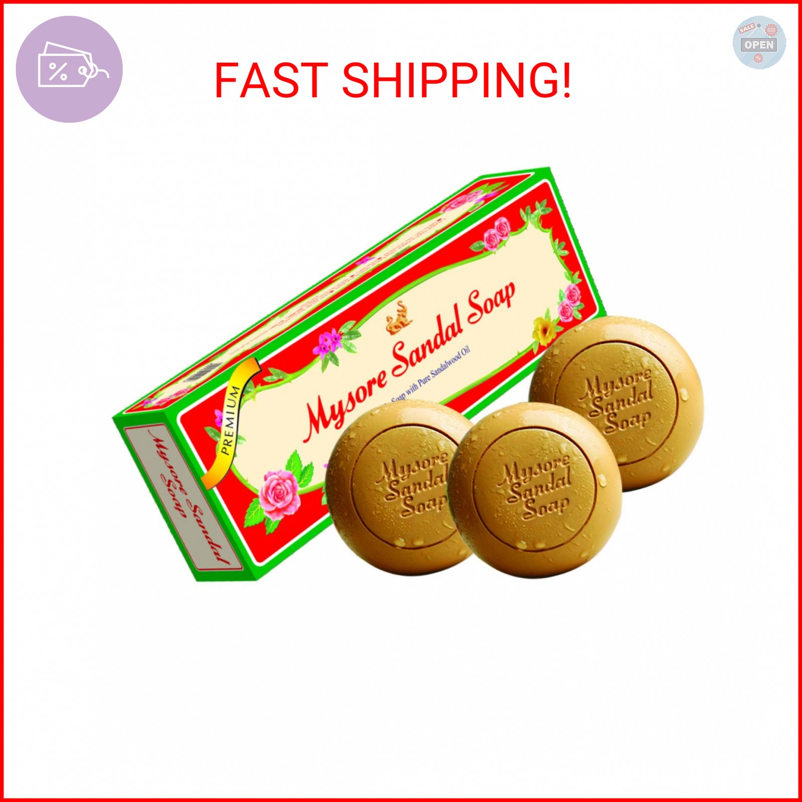 Mysore Sandal Soap, 150g (Pack of 3)