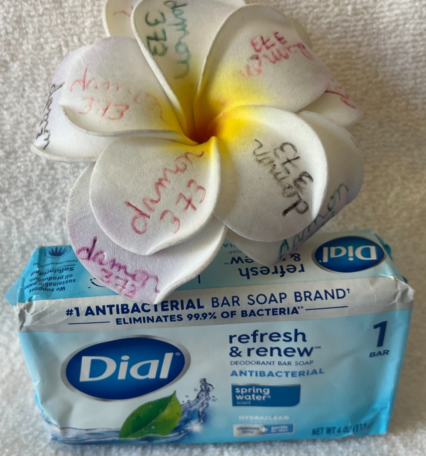 DIAL**Spring Water**ANTIBACTERIAL Refresh & Renew DEODORANT SOAP~4 OZ/113 g~NEW