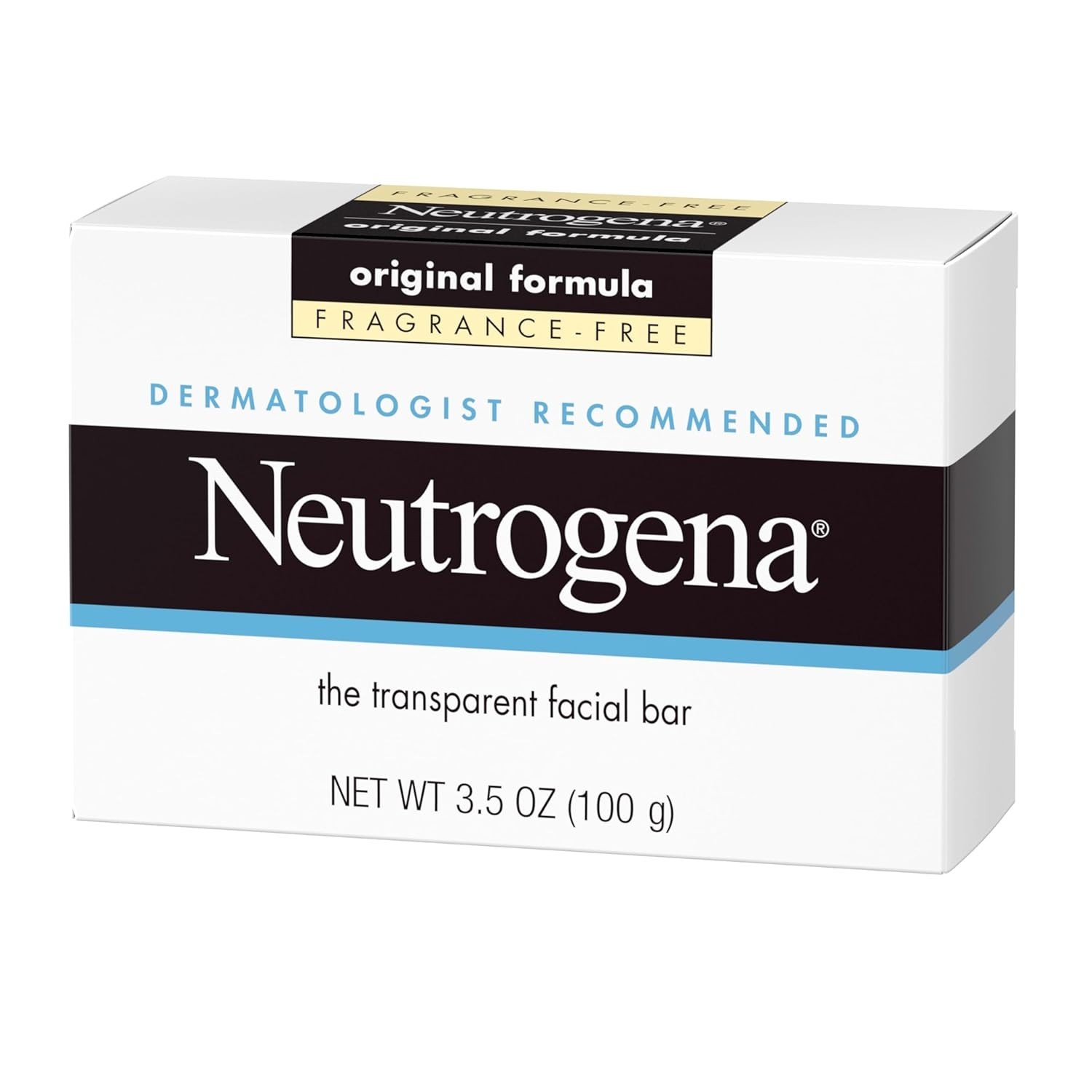 3.5 oz Neutrogena Facial Cleansing Bar, Hypoallergenic & Pore-Cleaning Formula