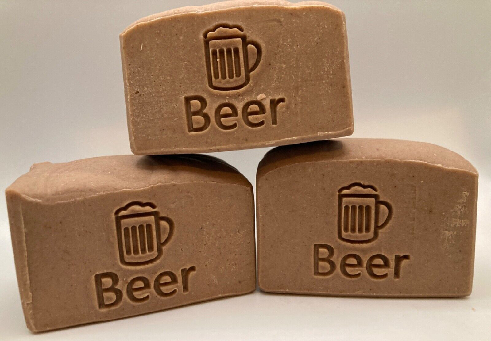 Homemade Spiced Red Tea Chunky Jumbo Beer Soap Bars, Lot 3