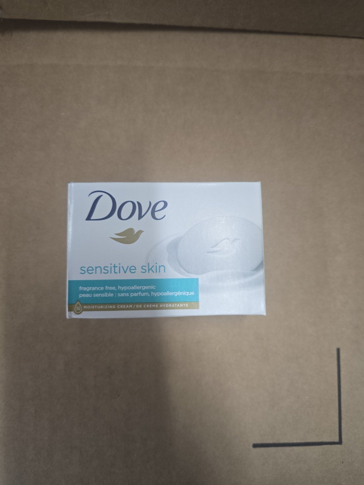 Dove Sensitive Beauty Bar Soap 6 Pack 3.75 oz Fragrance Free Moisturizing Cream