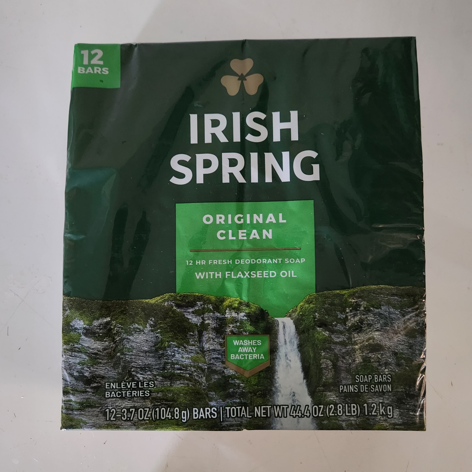 Irish Spring Bar Soap – Original Clean – 3.7oz (12 pack) – New, factory sealed