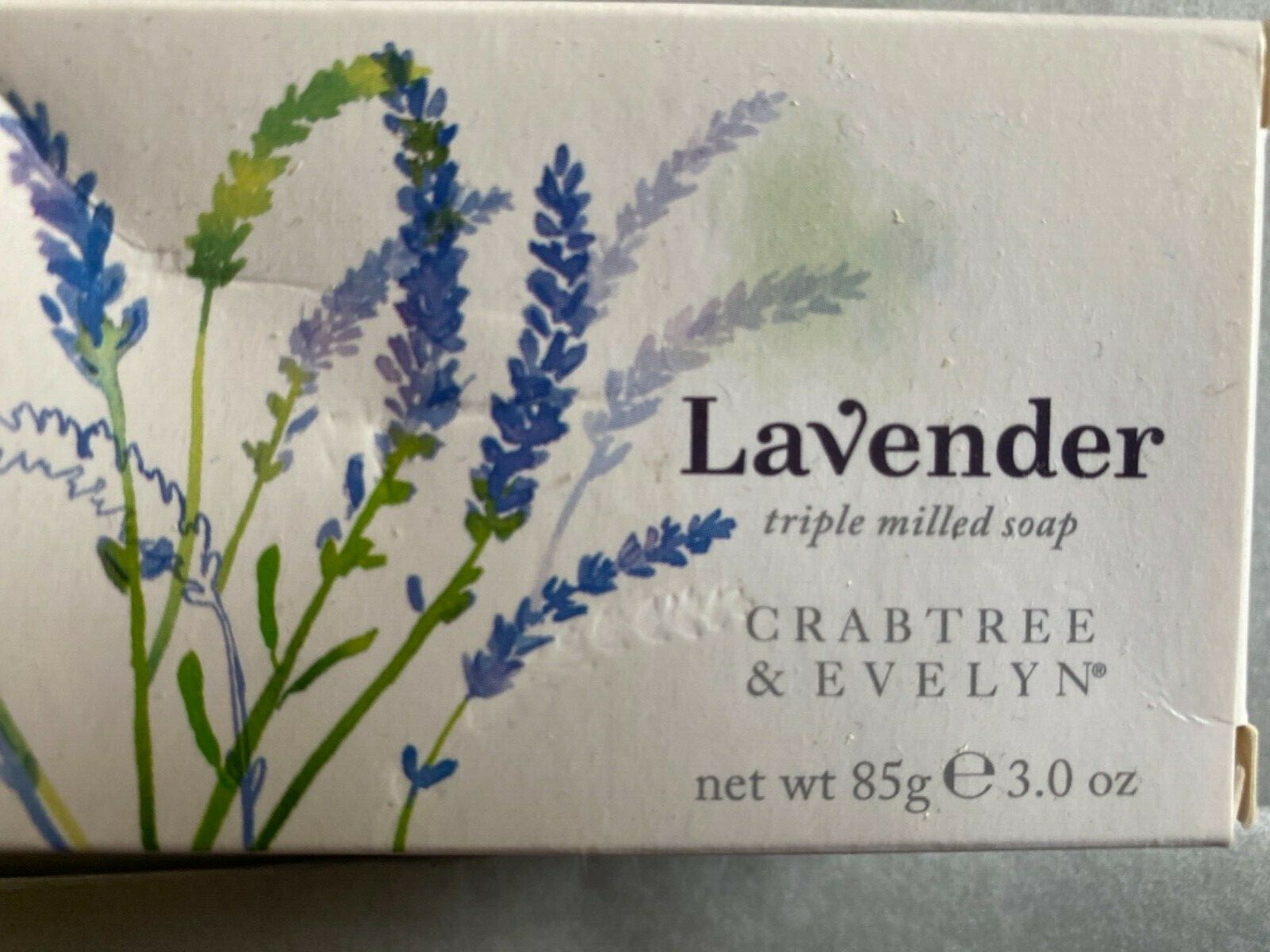 Crabtree & Evelyn Lavender Triple Milled Soap 85g, 3 oz NIB