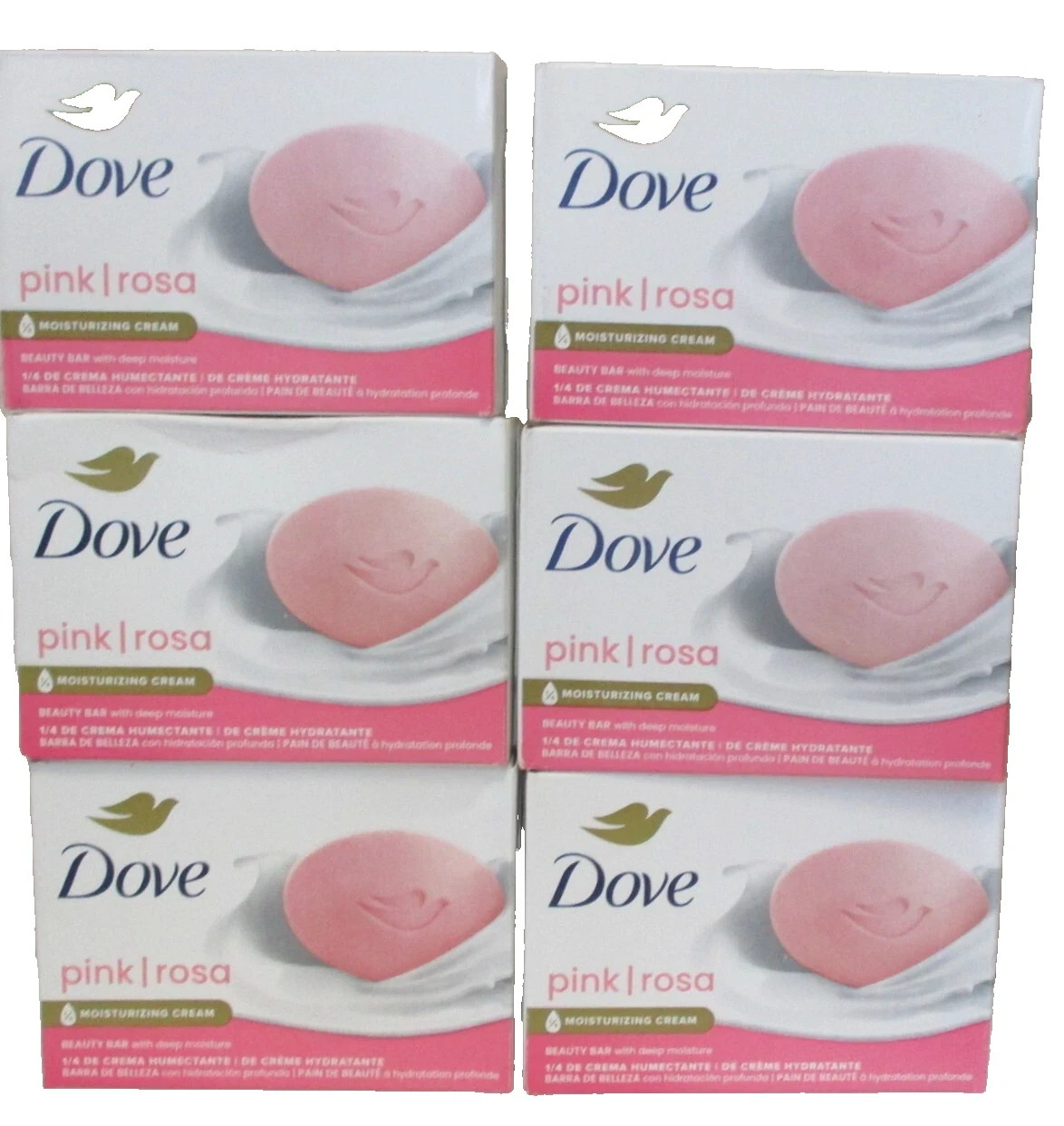 Dove Pink Rosa Soap Bar Moisturizing Cream Beauty Soap Bar 3.75oz x 12 Pack