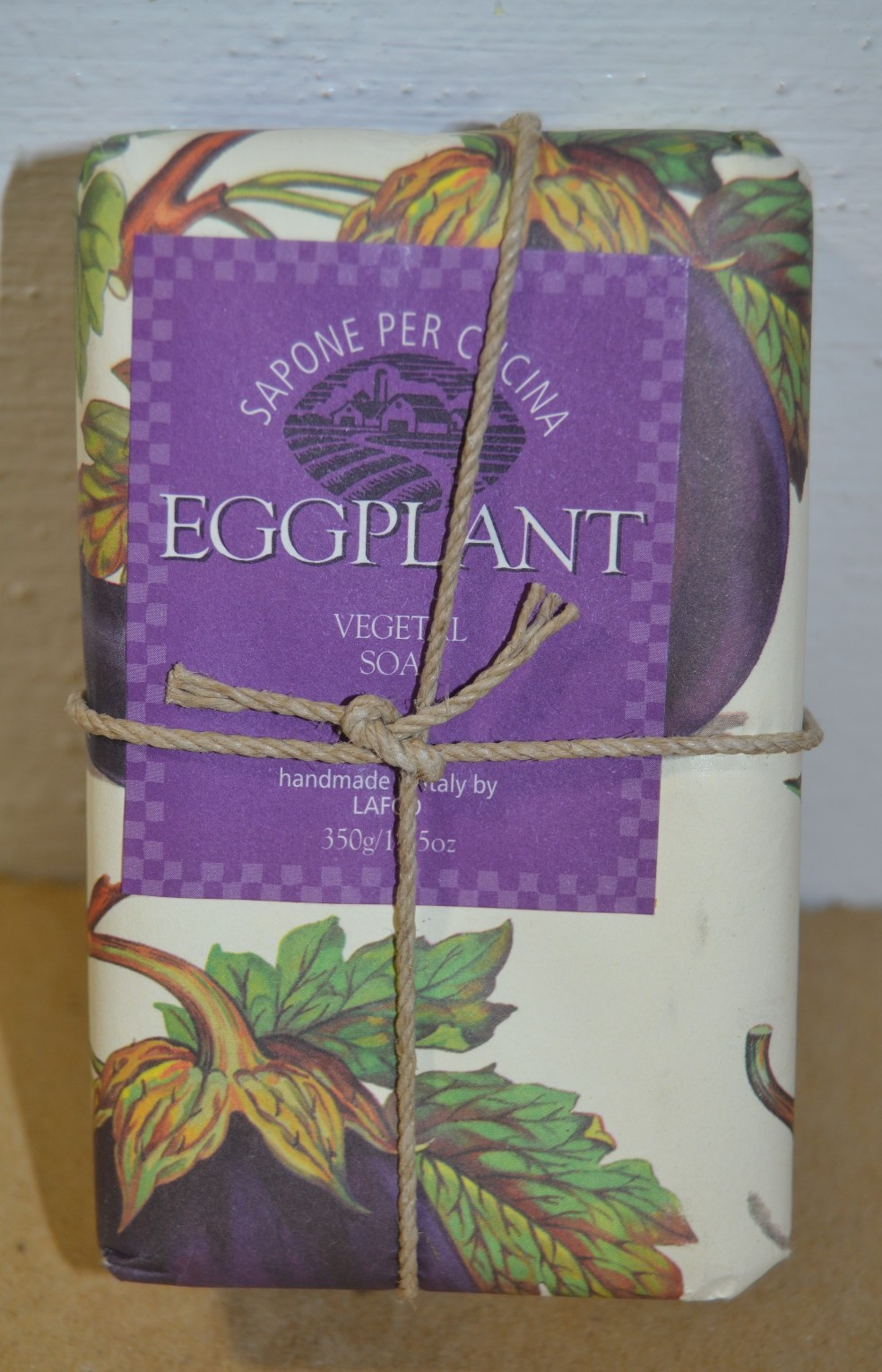 LAFCO NEW YORK LUX VEGETAL SOAP BAR EGGPLANT 12.5oz 350g MADE IN ITALY NOS
