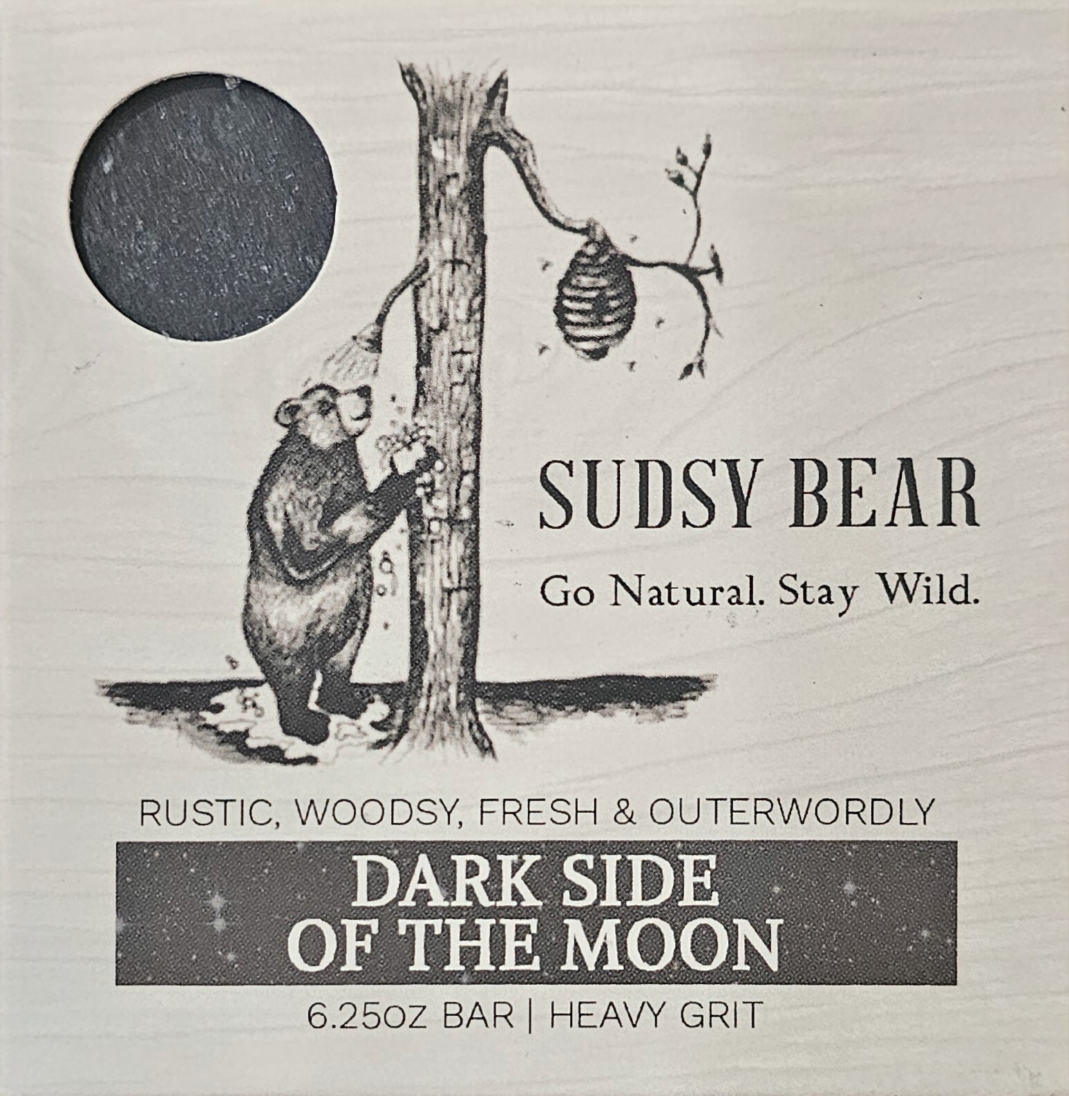 Sudsy Bear Dark side of the moon – 6.25oz All Natural Organic Soap Bar