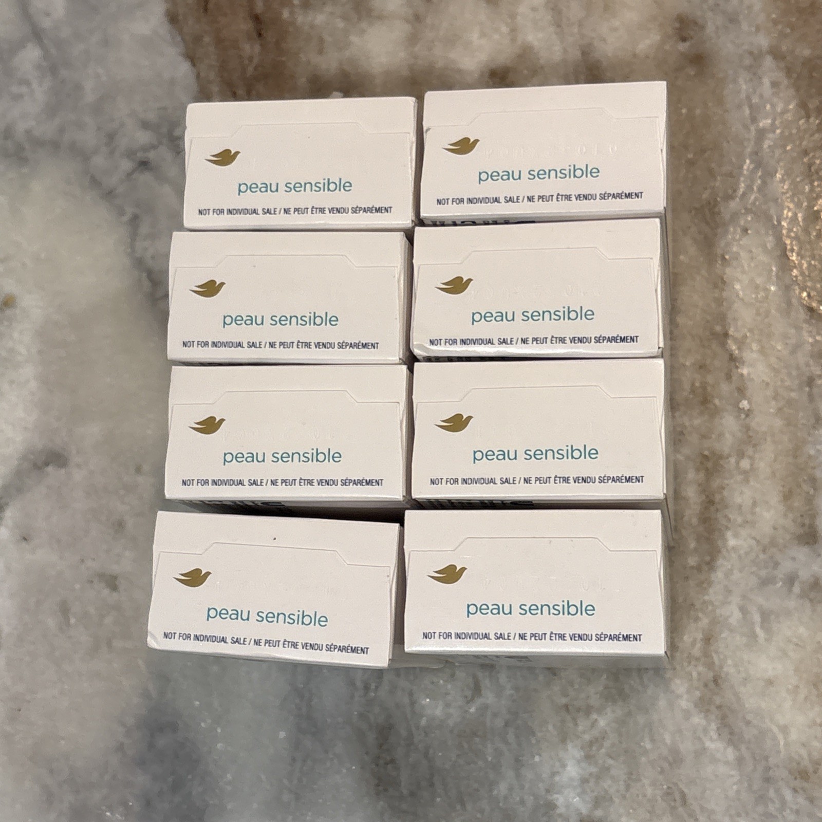 Dove Sensitive Skin 1/4 Moisturizing Cream Bar Soap 3.75 oz 8 Bar Lot