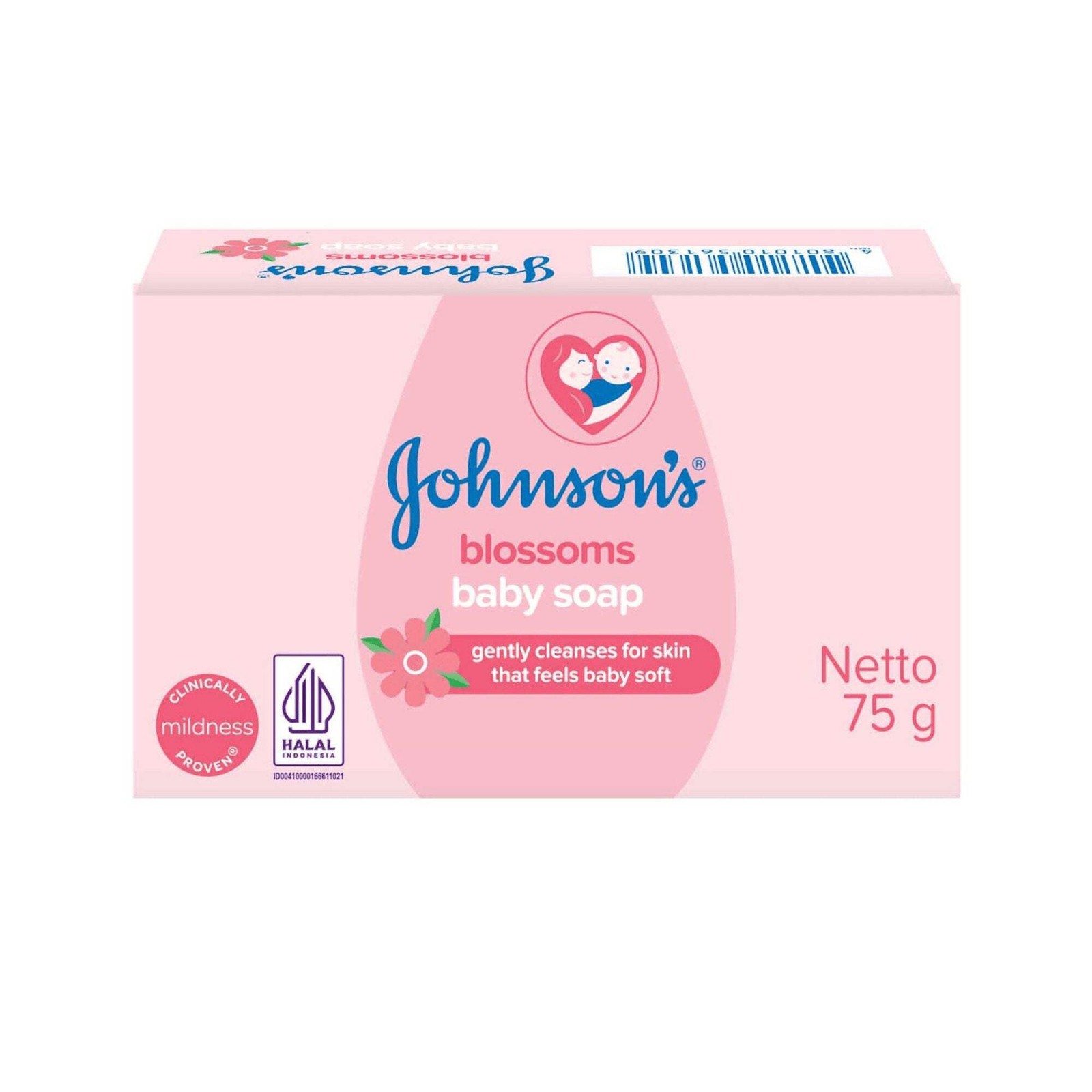 Johnson’s Blossoms Baby Soap Gentle Cleansing Bar for Baby Soft Skin 75 g
