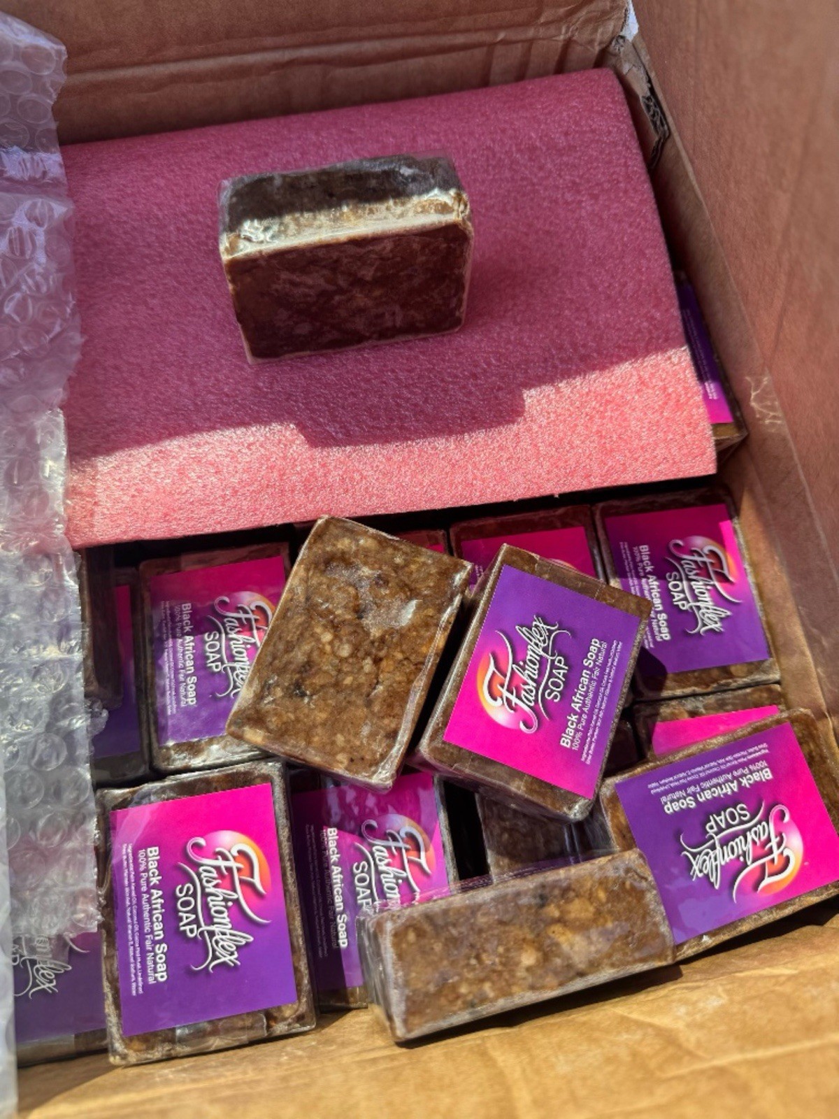 Raw African BLACK SOAP Organic Unrefined From GHANA Premium Quality 100g