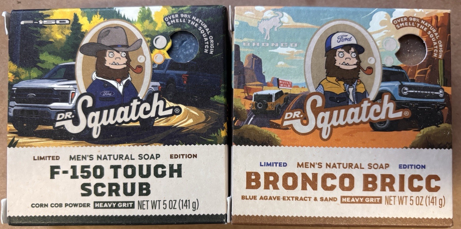 Dr. Squatch Ford Limited Edition Soaps F-150 Tough Scrub & Bronco Bricc 5oz