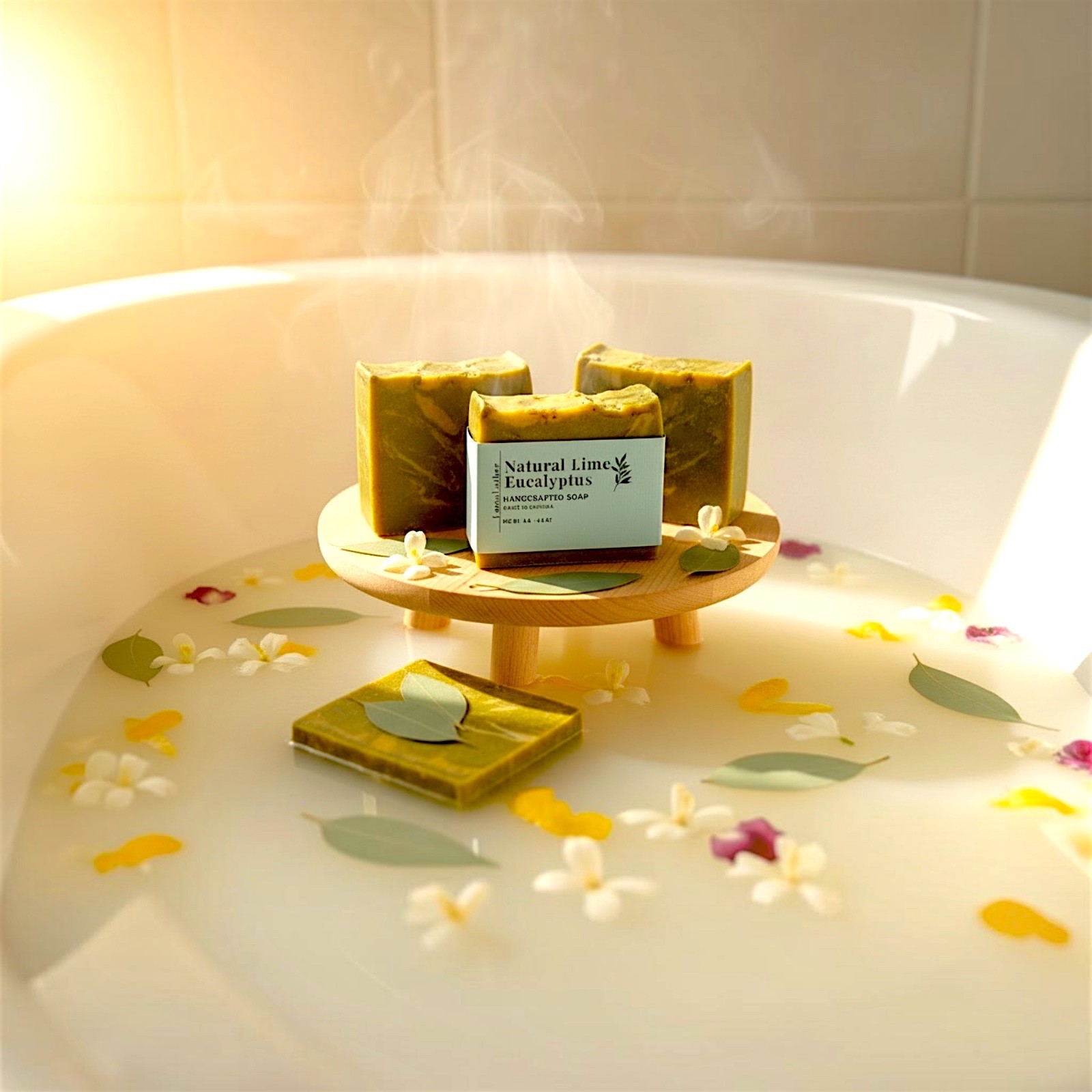 LumaLather Lime & Eucalyptus Mint Handmade Soap – Refreshing Artisan Bath Bar