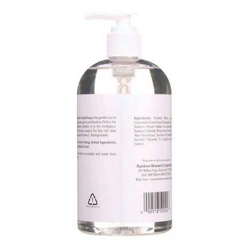 Antibacterial Soap UNSCENTED, 16 OZ By Rainbow Research