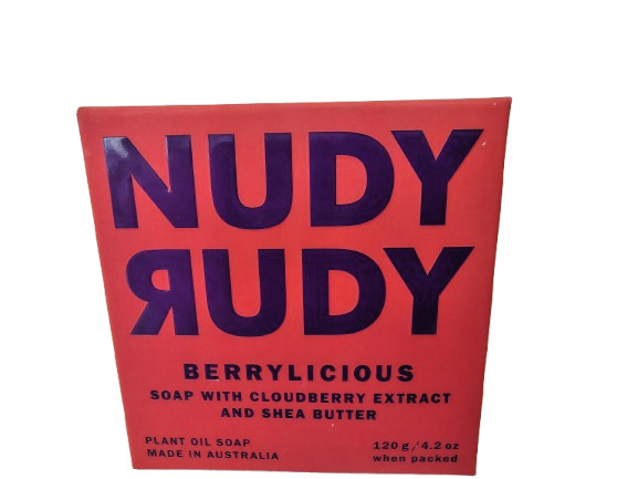NudyRudy Berrylicious Soap, 4.2oz, Plant Oil Soap, Lot of 5