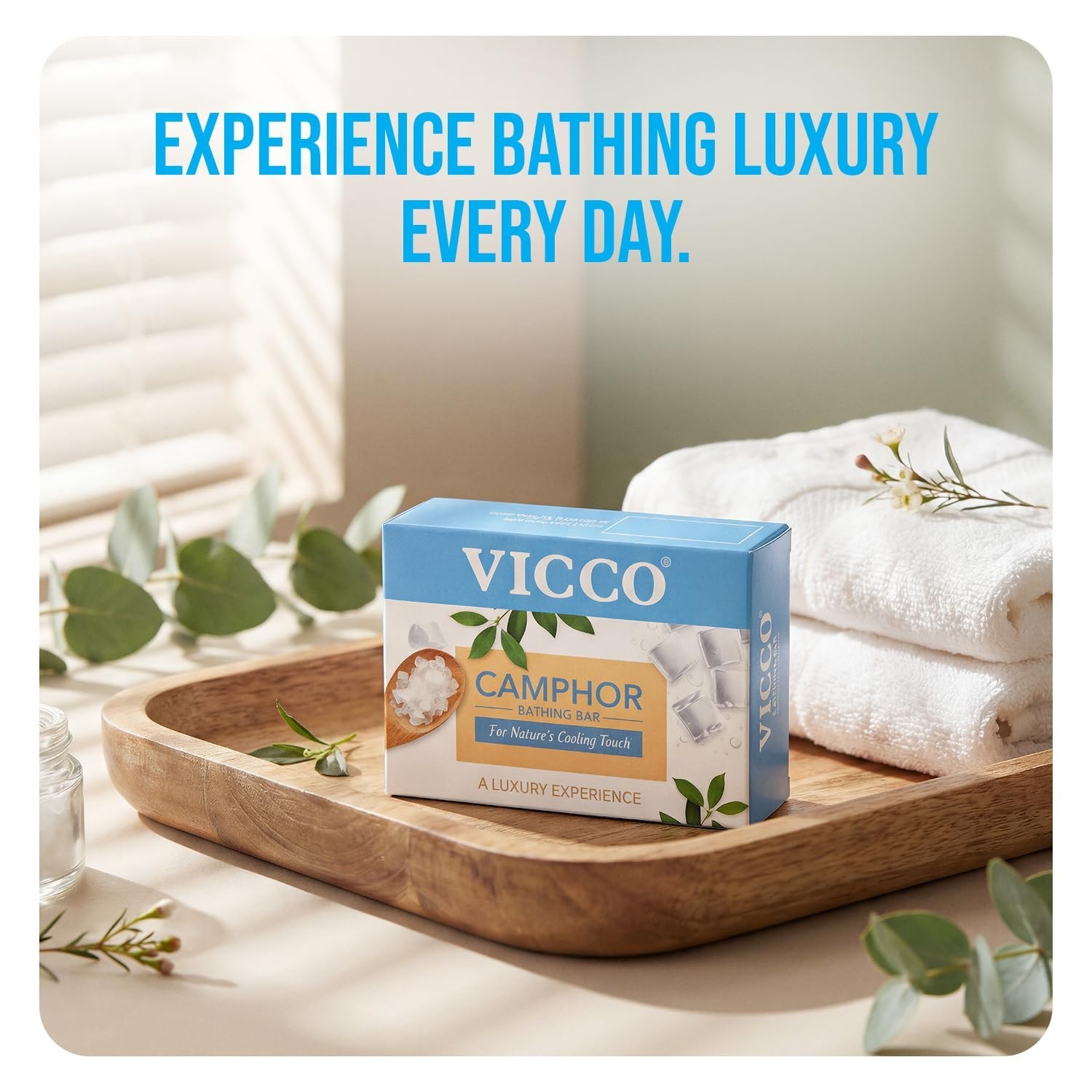 5 bars – VICCO Camphor Soap 100 GRAMS Traditional Deodorant Herbal Soaps