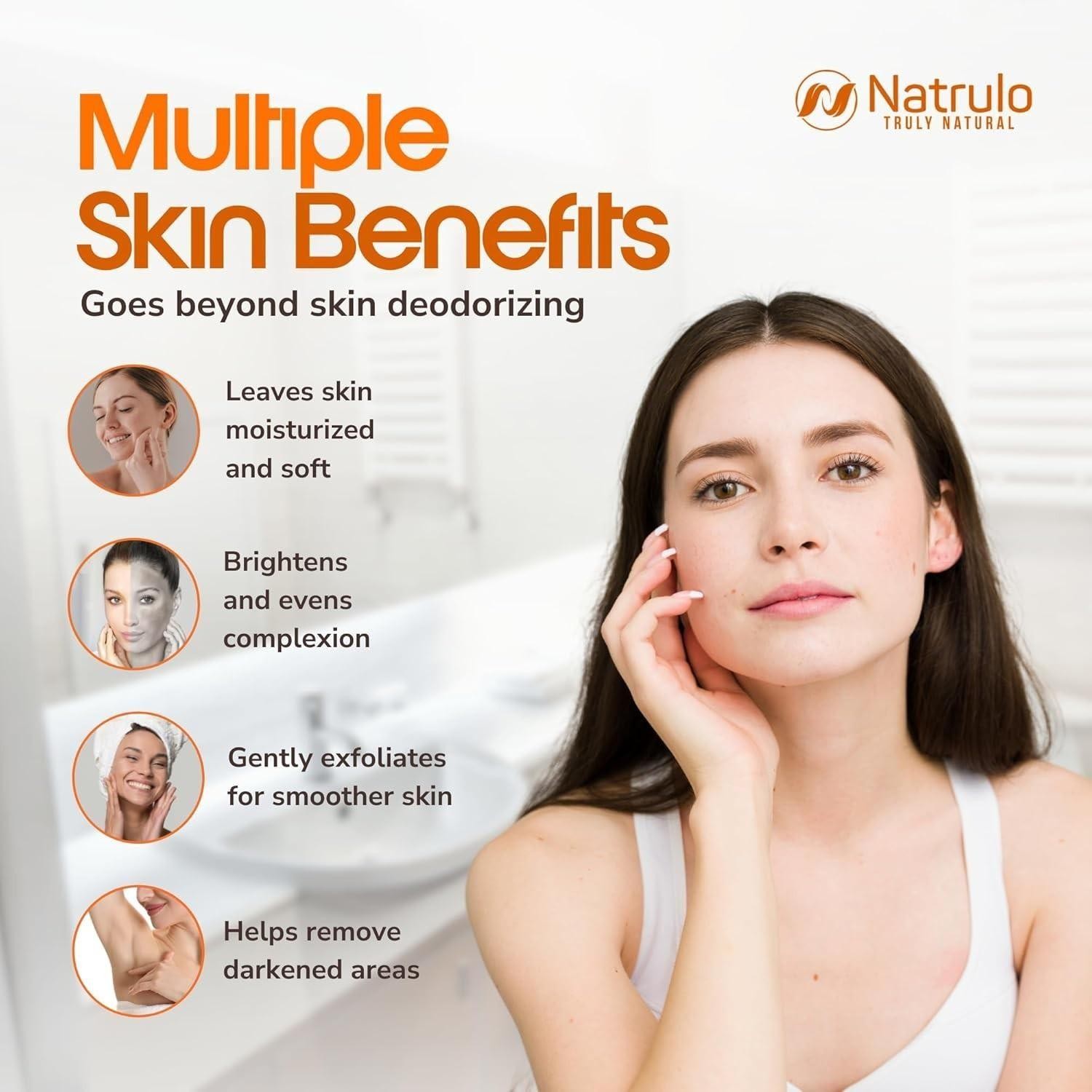 Natrulo Persimmon Soap Bar for Body Odor Control – Purifying Deodorizing Body