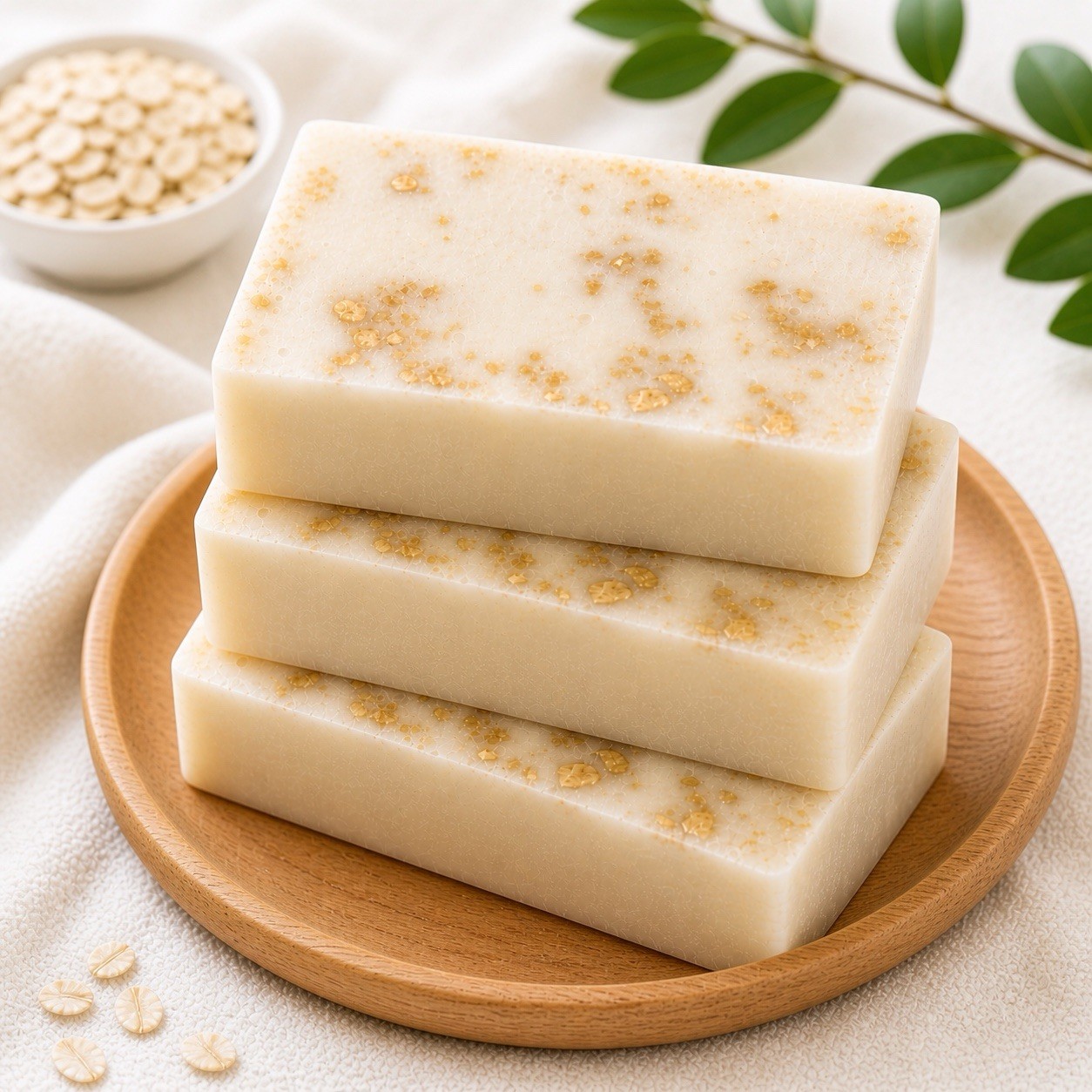 Unscented Goat Milk Soap 6 oz Colloidal Oatmeal Honey Jojoba Sensitive Skin