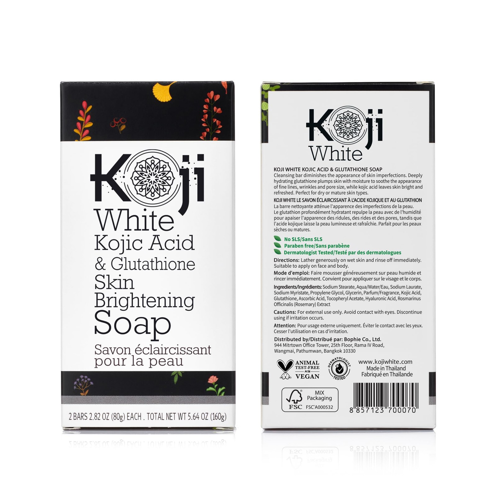 Koji White Kojic Acid & Glutathione Skin Brightening Soap for Body & Face