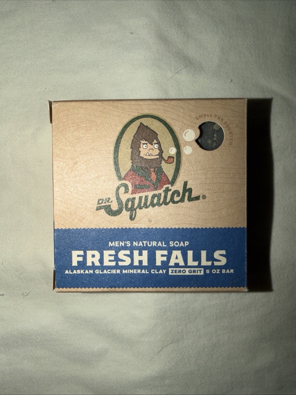 Dr. Squatch Natural Soap Fresh Falls Alaskan Glacier Mineral Clay Zero Grit 5oz