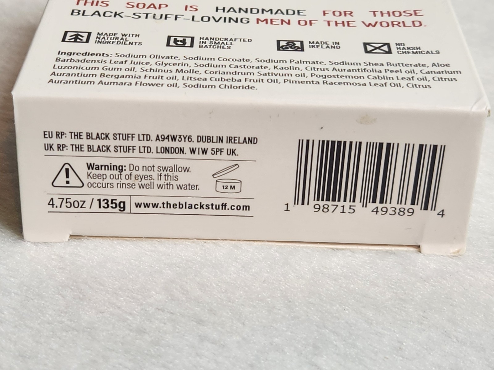 The Black Stuff Irish Soap Bar (Full Size) – Fresh Lime & Aloe – LIMITED EDITION