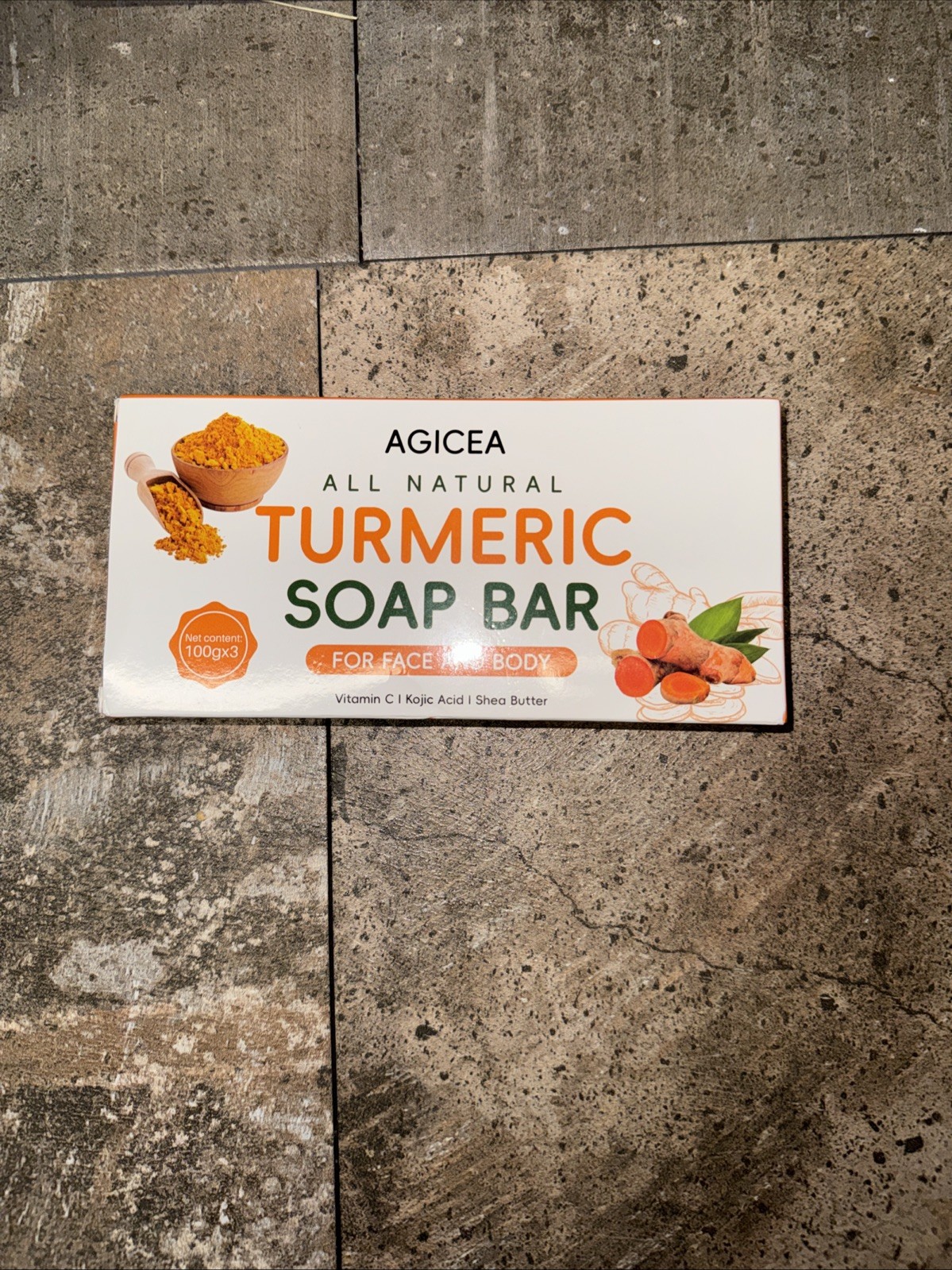 100 g Tumeric Hand Made Soap. Lemon Kojic Acid Soap 3 Pk