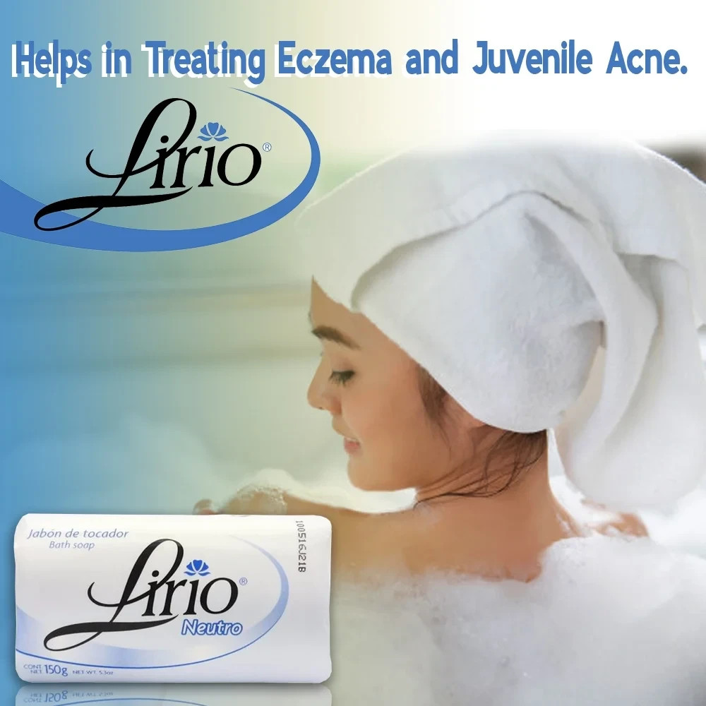 Lirio Neutro Bar Soap. Neutral Base, Anti-Acne and Eczema Treatment Soap – 12PCS