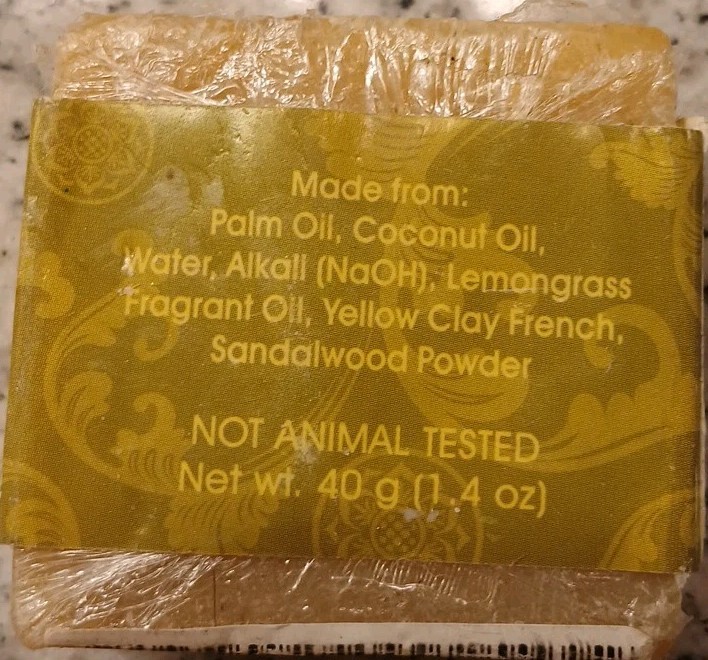 St. Lucia Lemongrass Soap NWT Net Weight 40g 1.4oz