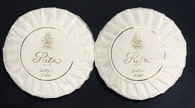 2 Bars Ritz Paris Scented Soap 50g or 1.76 oz Signature Hotel Scent + Gift Bag