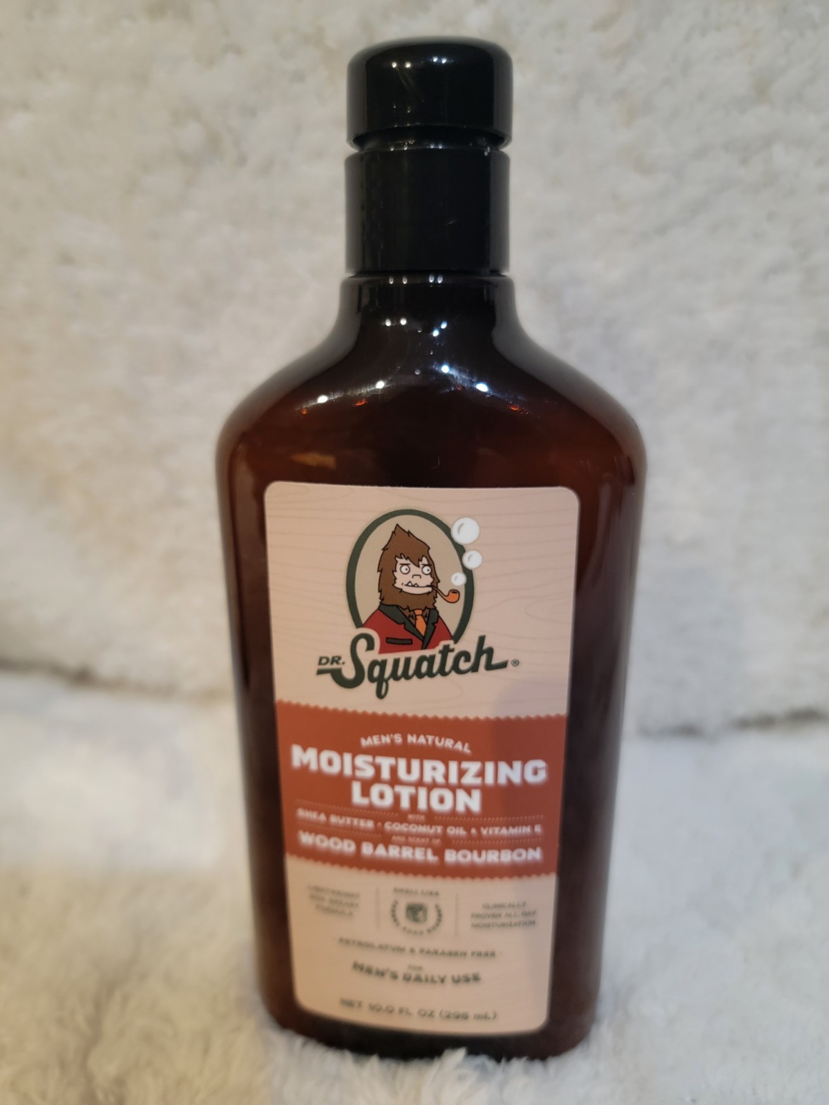 Dr Squatch Natural Moisturizing Hand & Body Lotion Wood Barrel Bourbon 10 oz