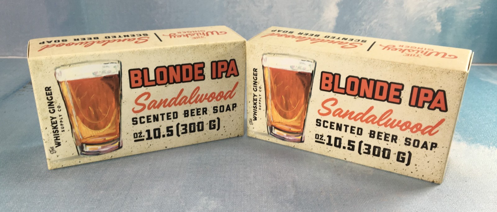 The Whiskey Ginger Co. Sandalwood Beer Soap, 2 Pack, 10.5 oz (300 g) Each