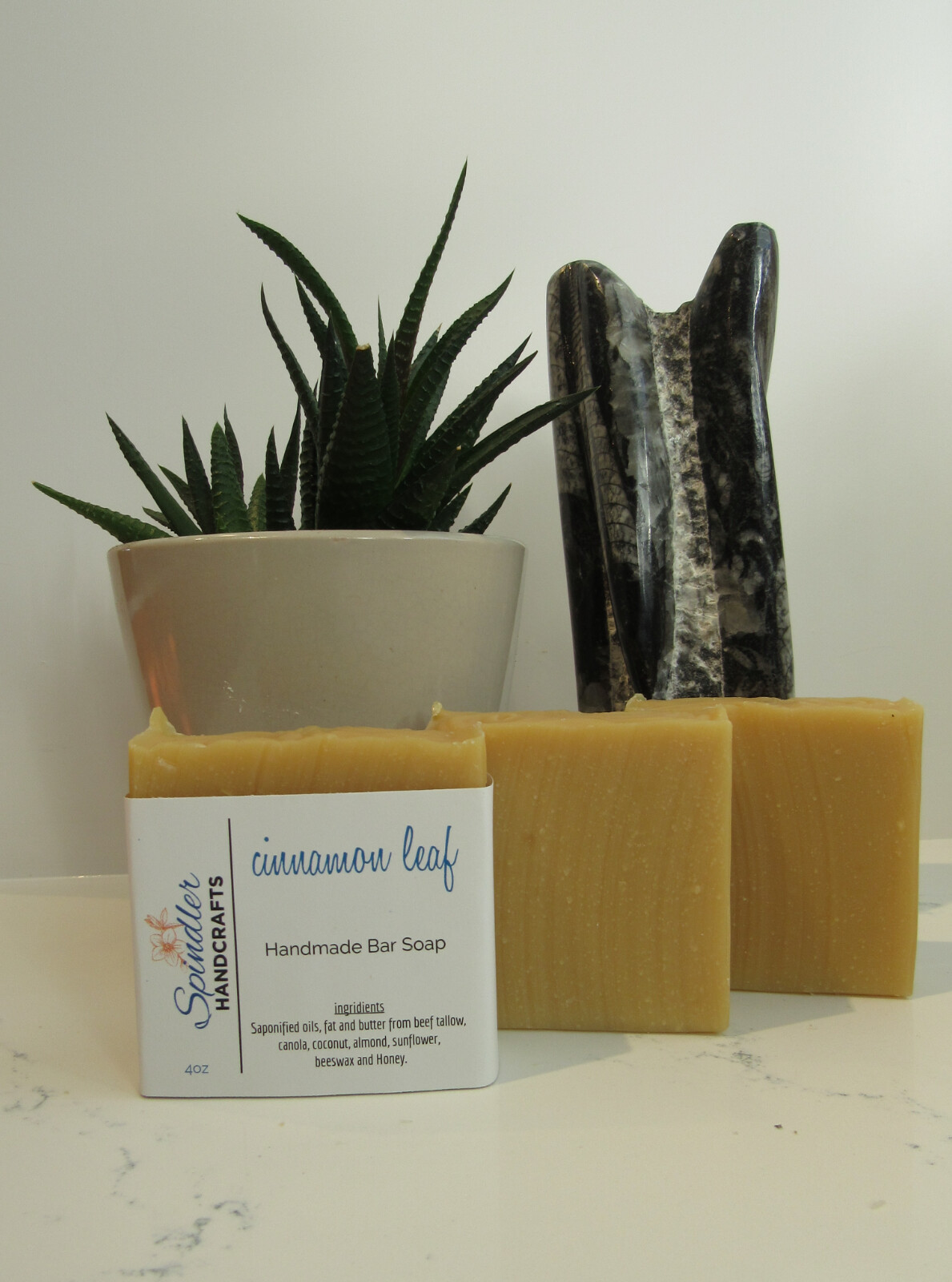 CINNAMON LEAF – Gentle Beef Tallow Handmade – Homemade Bar Soap, wt. 4oz