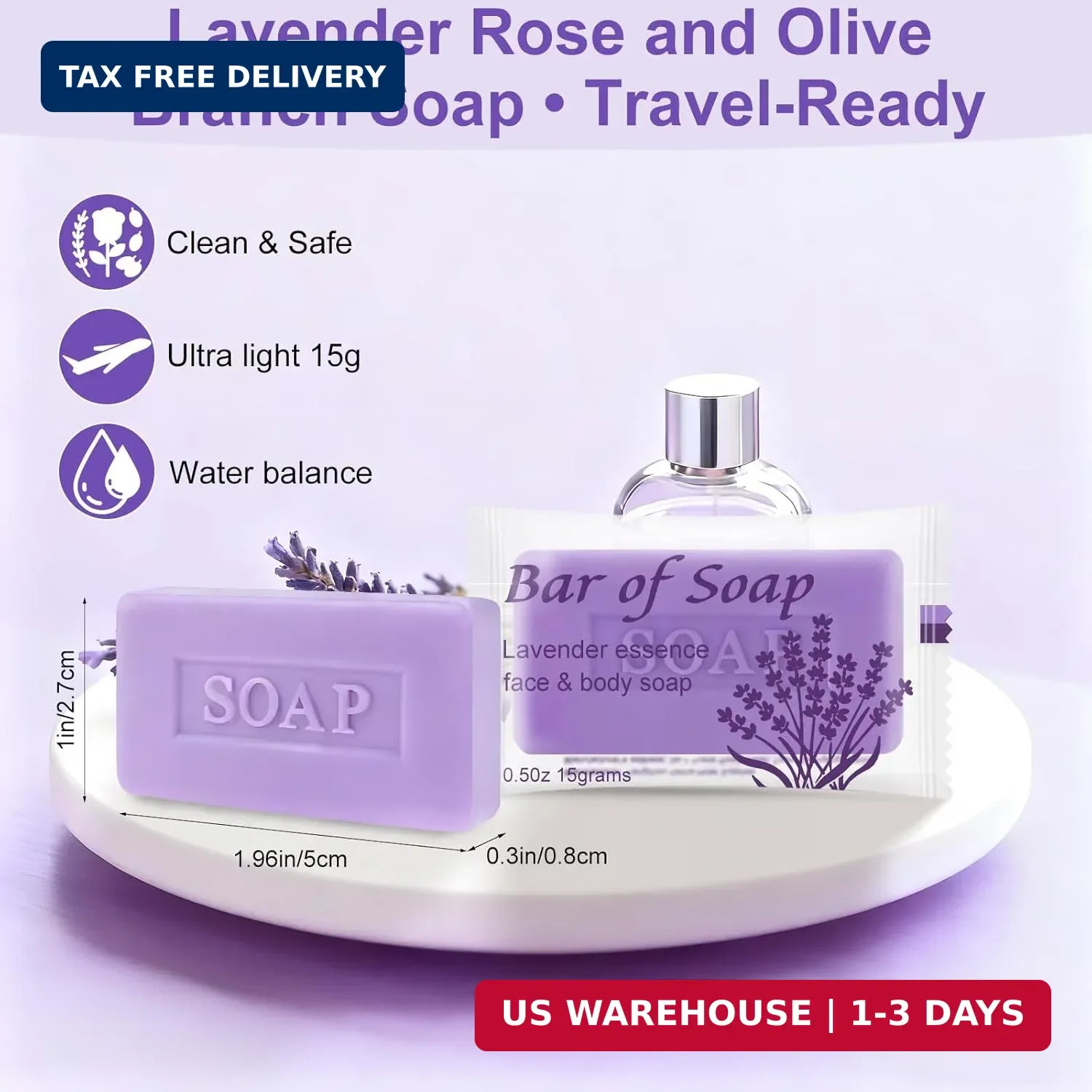 Bulk Bar Soap Travel Mini Soap Bars Bulk 0.5 oz,Guest Soaps Small for Bathroom,