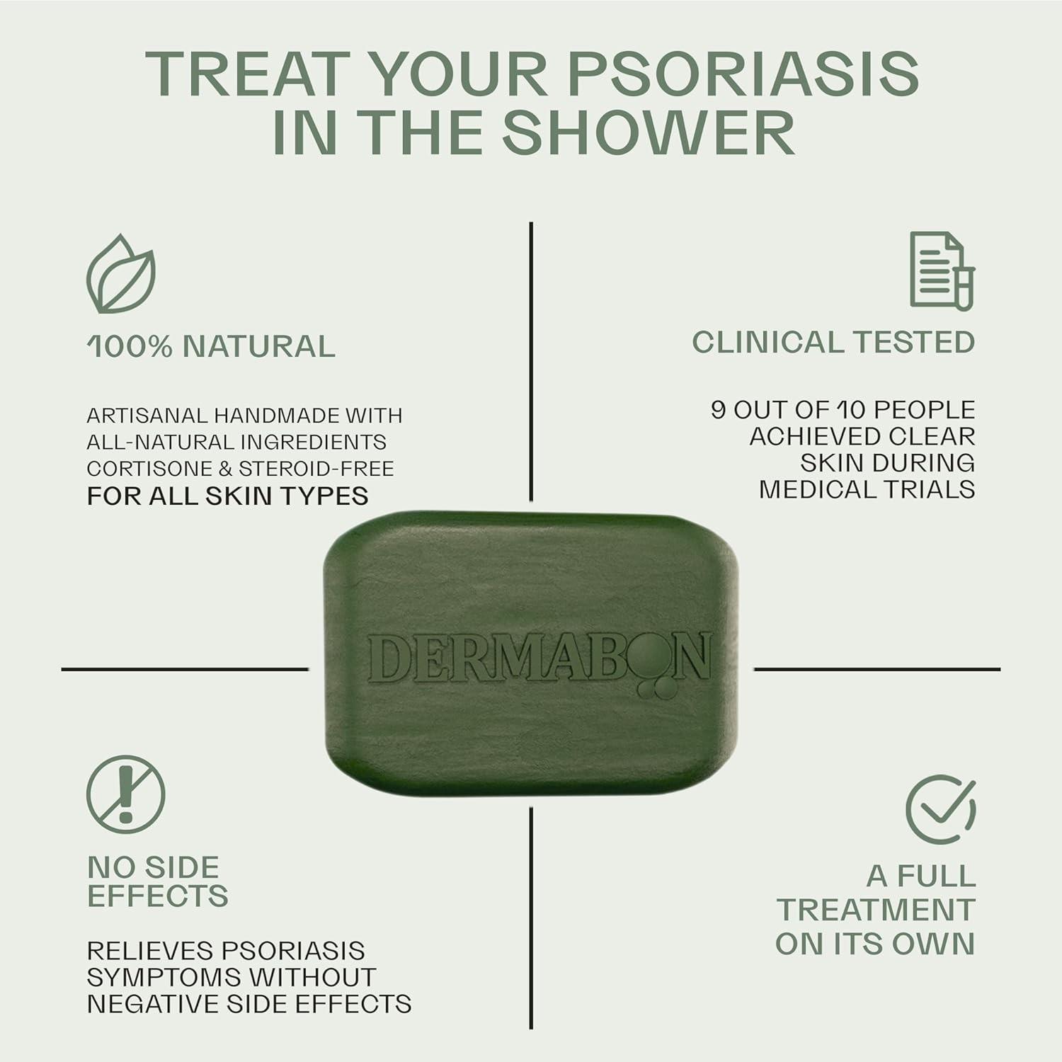 Dermabon Psoriasis Cleanser, Seborrheic Dermatitis Eczema Soap Bar for Adult…
