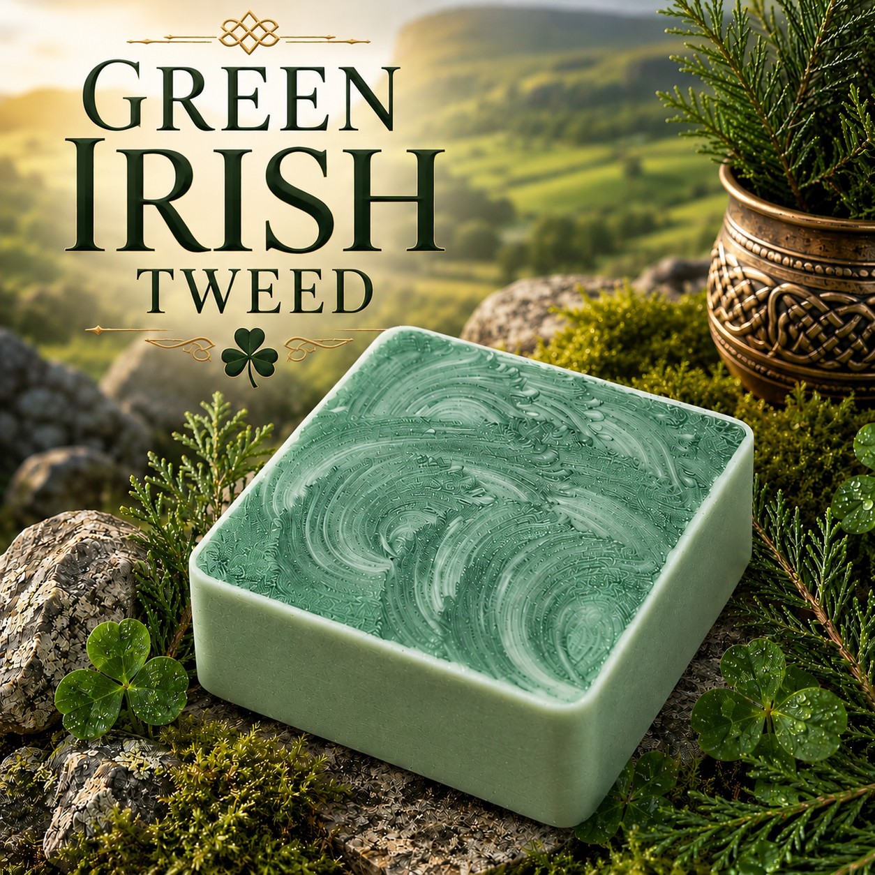 Handcrafted Goat Milk Soap ~ BIG 5 oz Bar ~ Green Irish Tweed