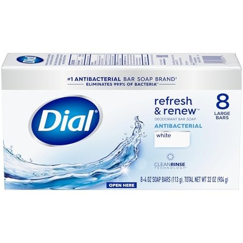 Antibacterial Bar Soap 4 oz 32 Pack White Deeply Cleansing Gentle on Skin