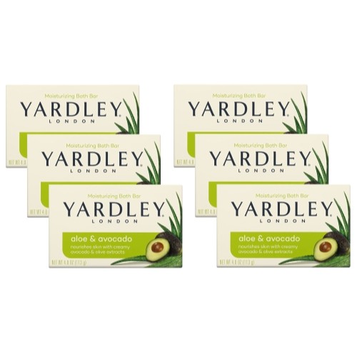 6 Pk Yardley London Moisturizing Bar Fresh Aloe With Avocado Essence 4 Oz Each