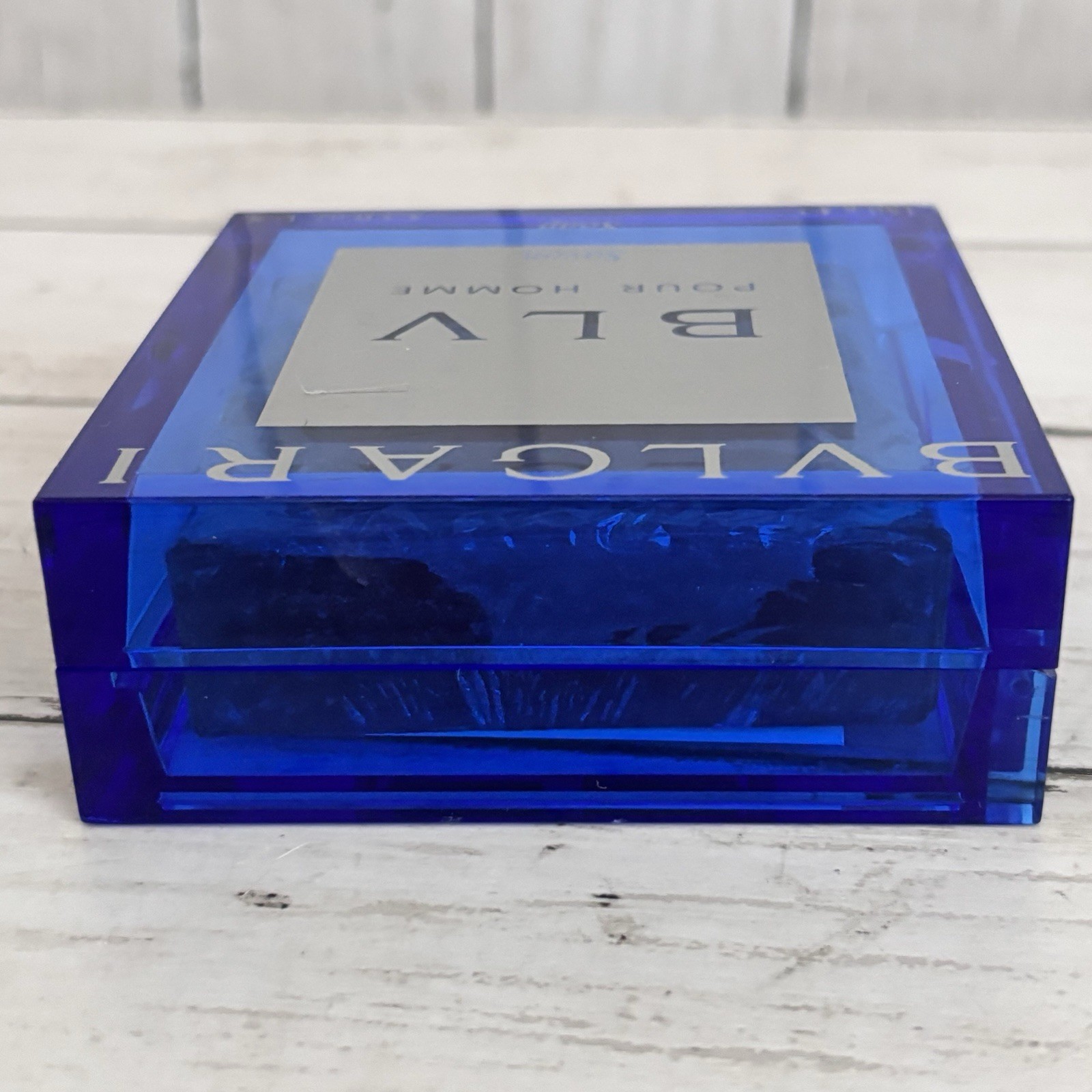 Bvlgari BLV Pour Homme Bar Soap Vintage Discontinued Case/Soap Dish