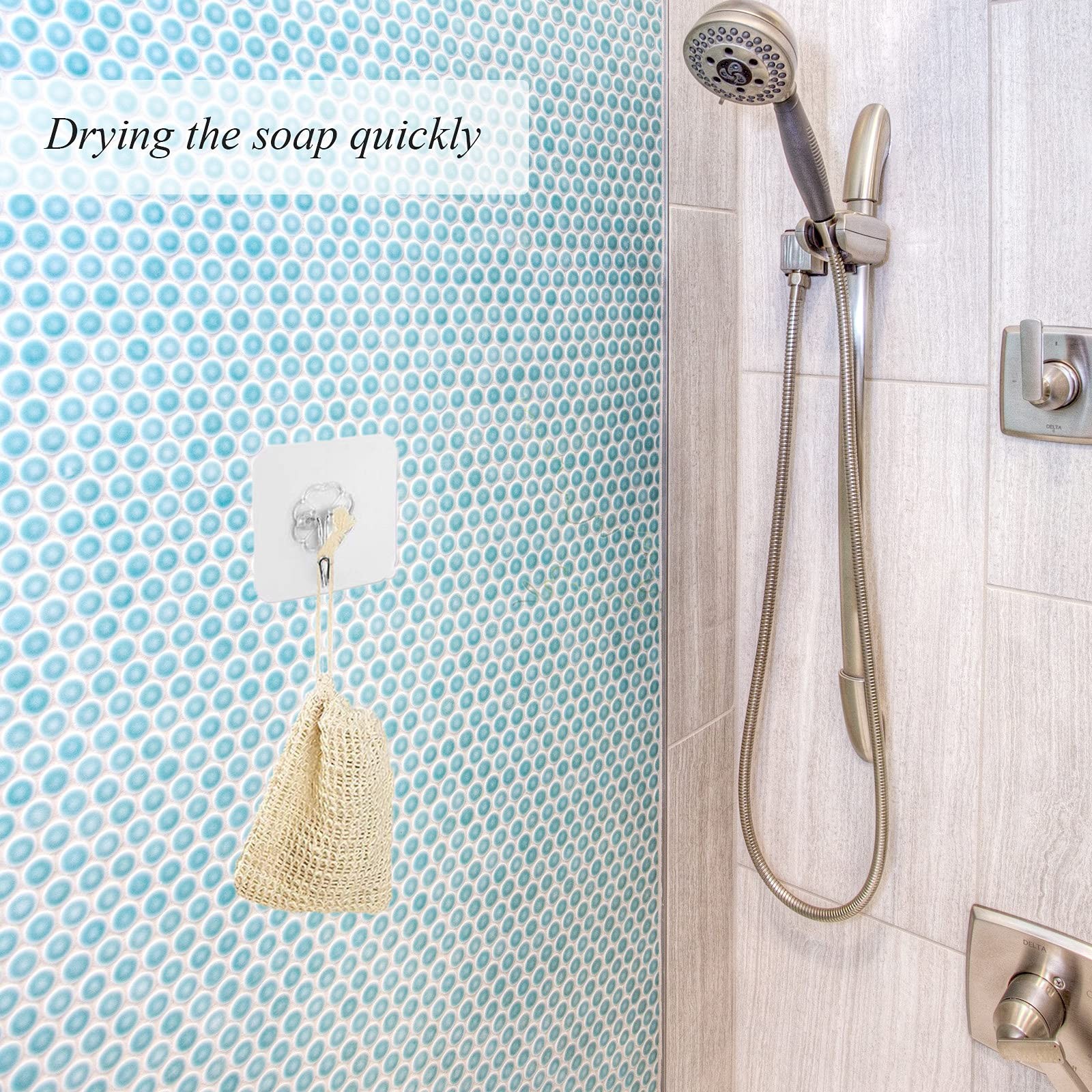 Soap Bag, Bar Soap Pouch,5 Packs Sisal Soap Saver Bags Mesh for Shower,Scrubber