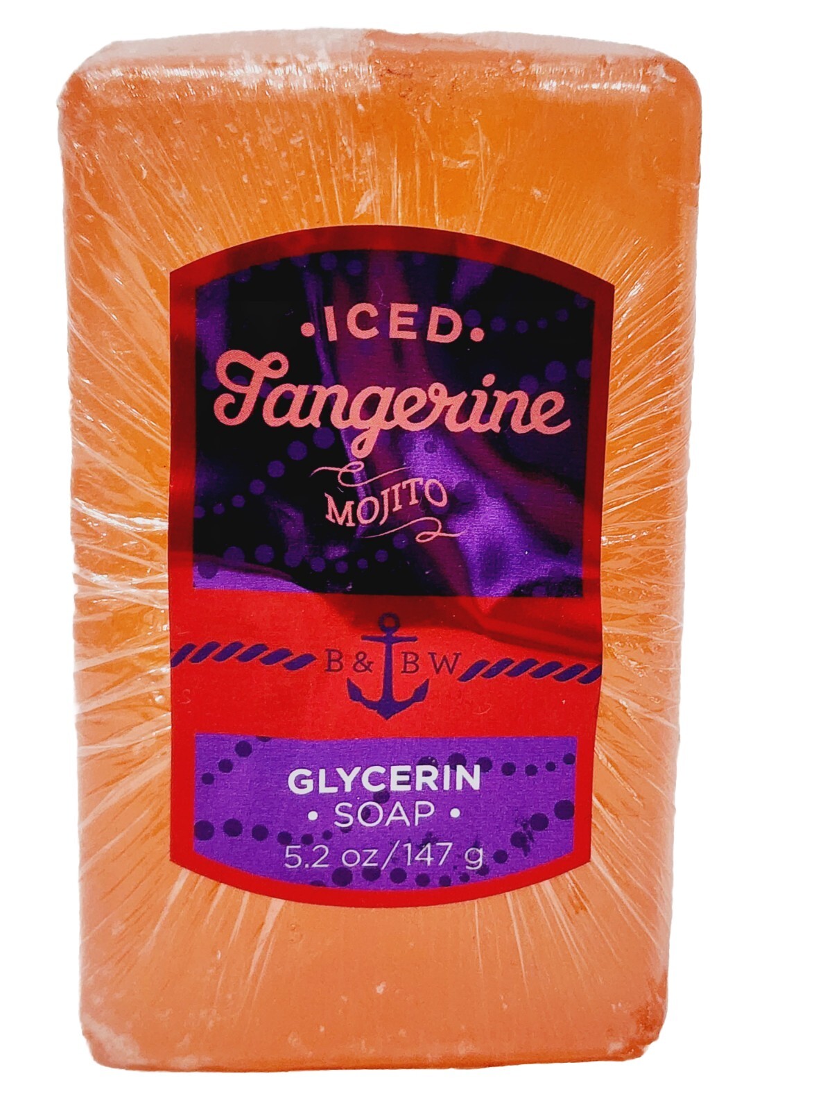 Bath & Body Works ICED TANGERINE MOJITO Glycerin Bar Soap Body 5.2 oz/147g New
