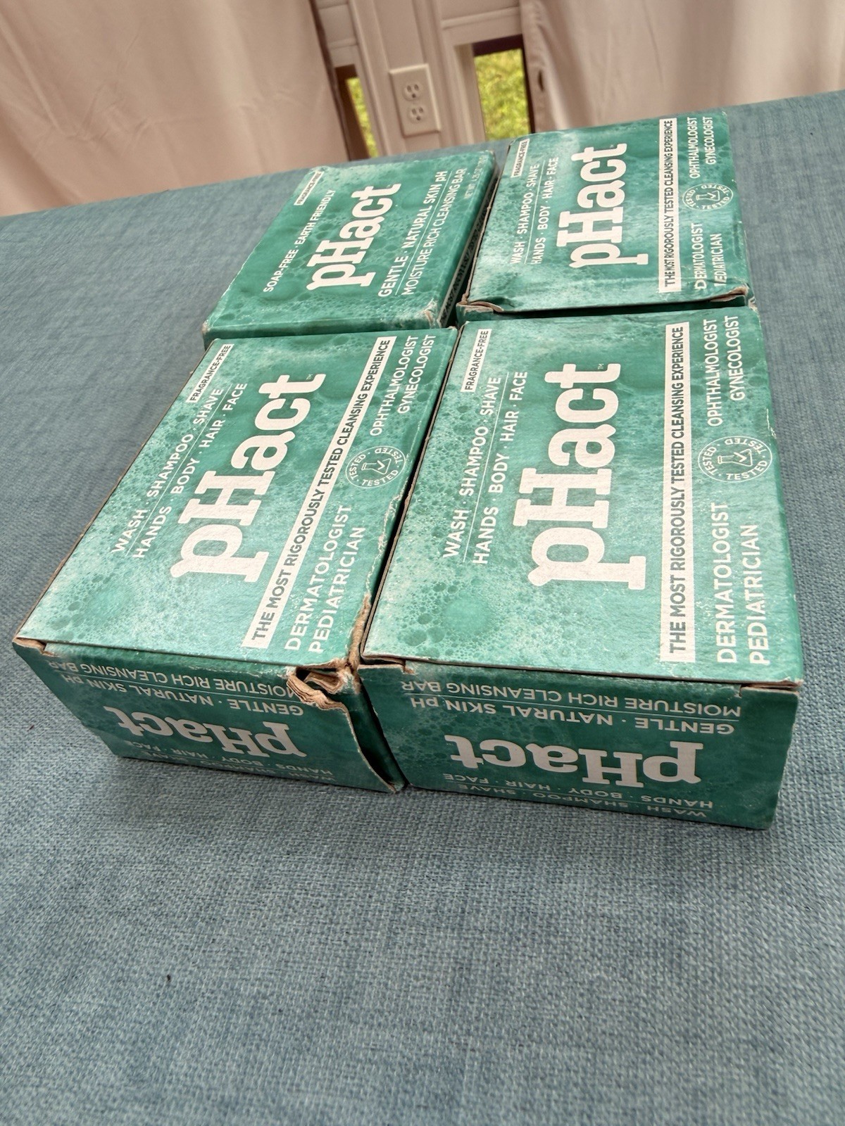 pHact Cleansing Bars Soap, Dye, Gluten Free Doctor RX 4.25oz 4 Pack Unscented