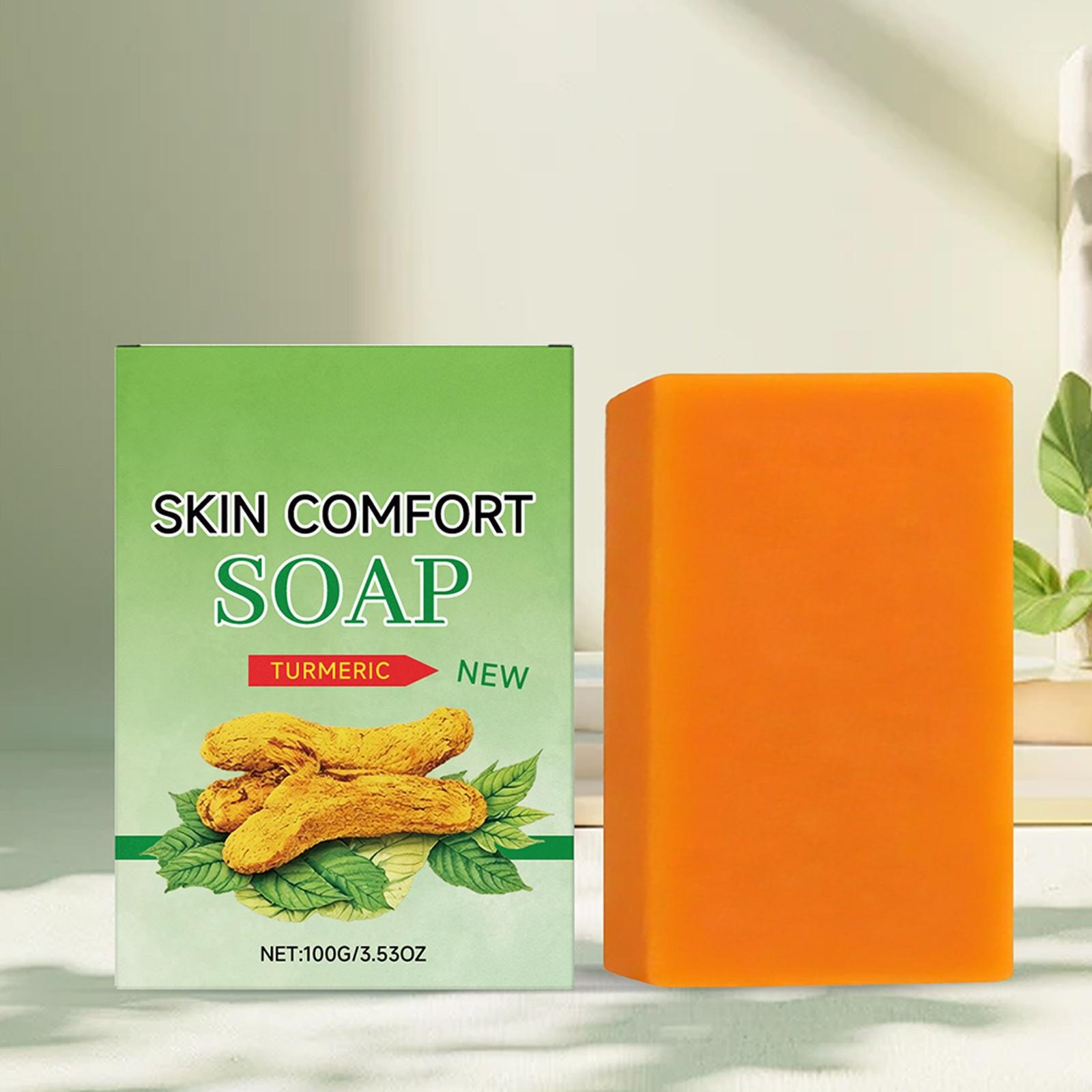 Turmeric Soap for Face Body, Natural organic , Acne Treatment, Dark Spot Remover
