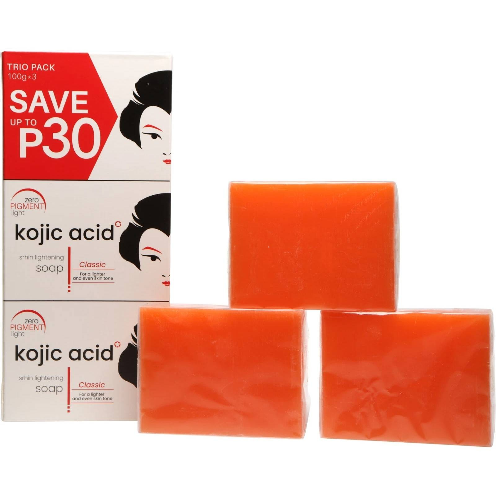 Kojic Acid Soap Dark Skin Whitening, Lightening & Brightening Soap (Pack of 3)