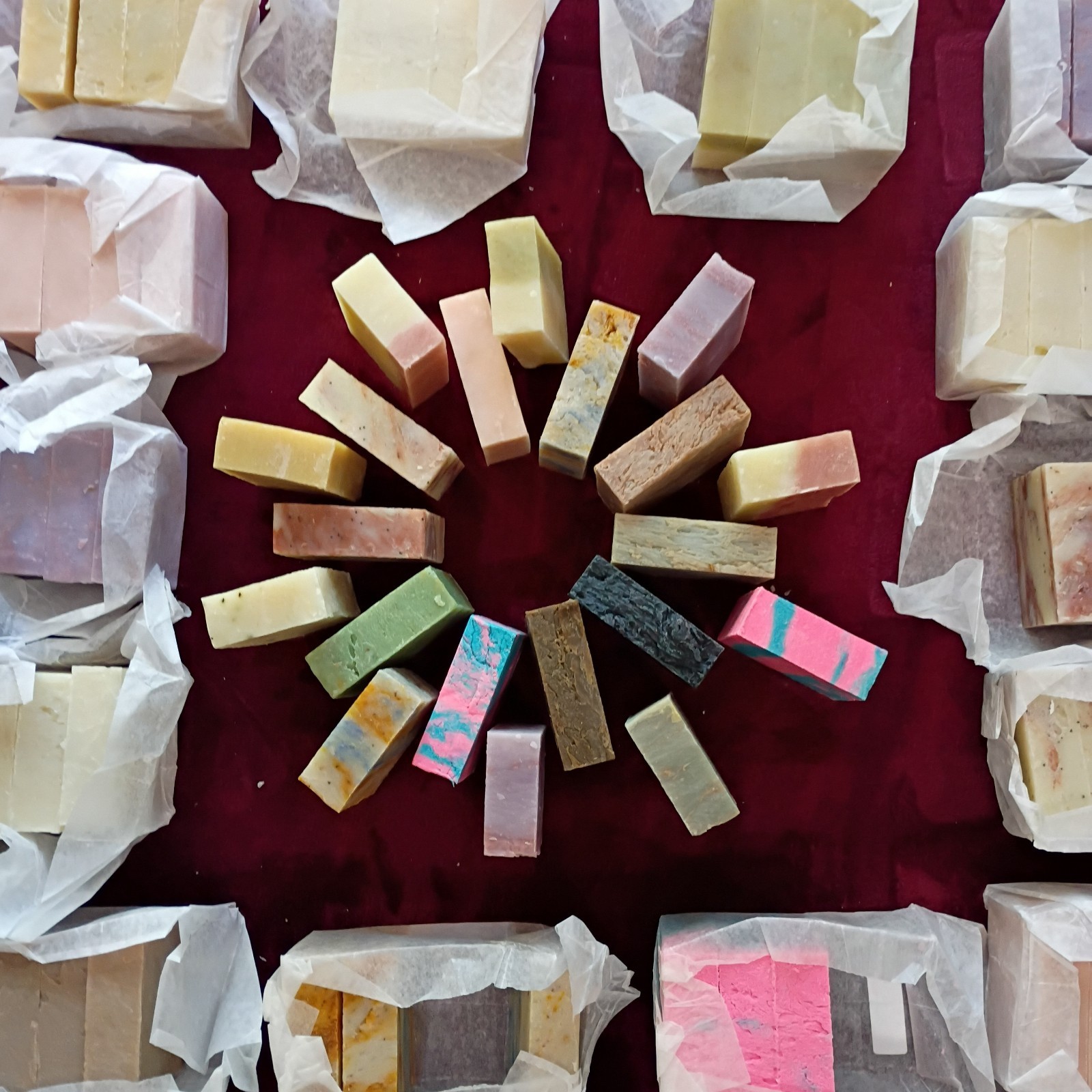 Handmade Lye Soap 6 Bars Natural Castile Organic Variety pack Gifts Camp Bath