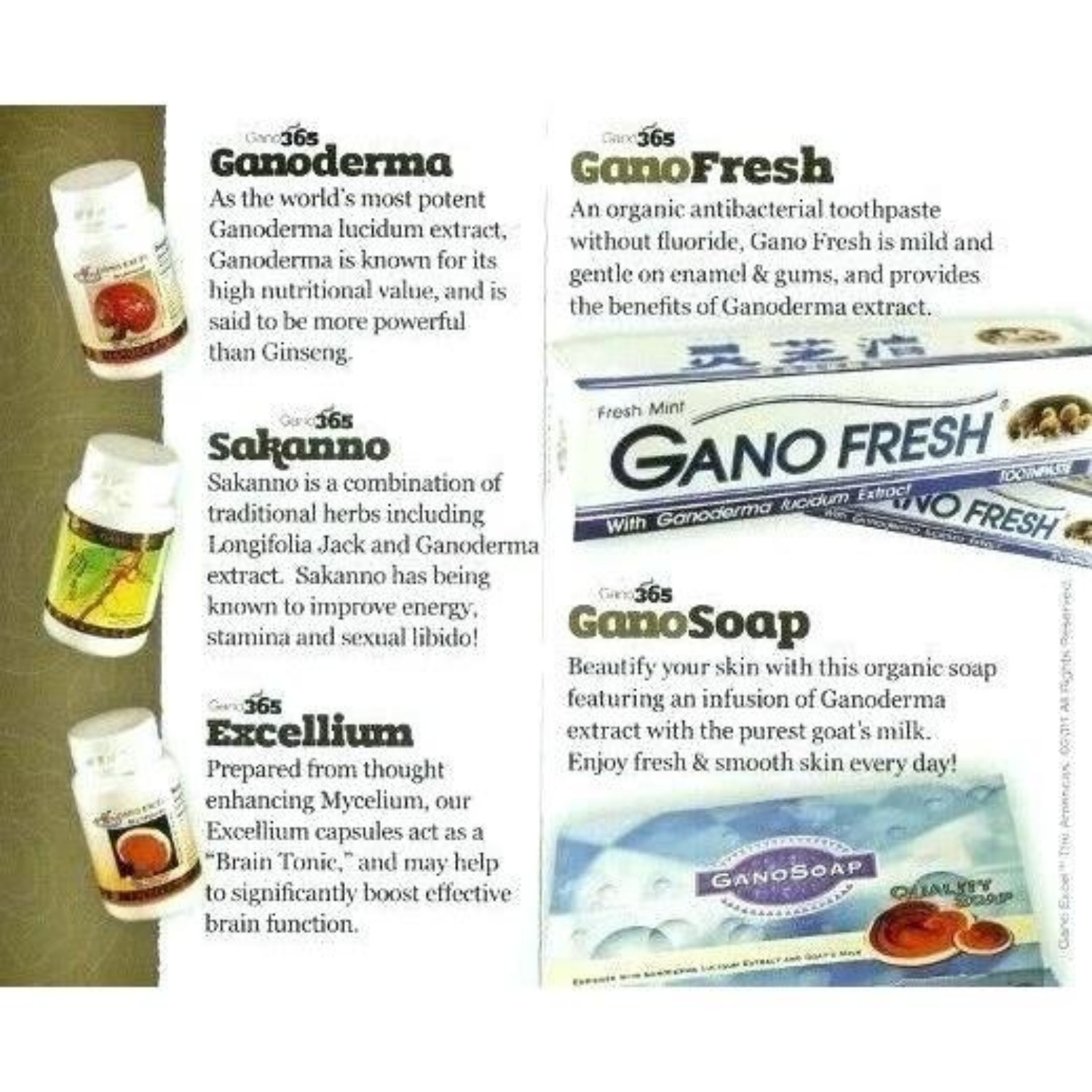 Original Gano Excel Soap Enrich Ganoderma & Goat Milk (2 Bar Per Box) Body Care