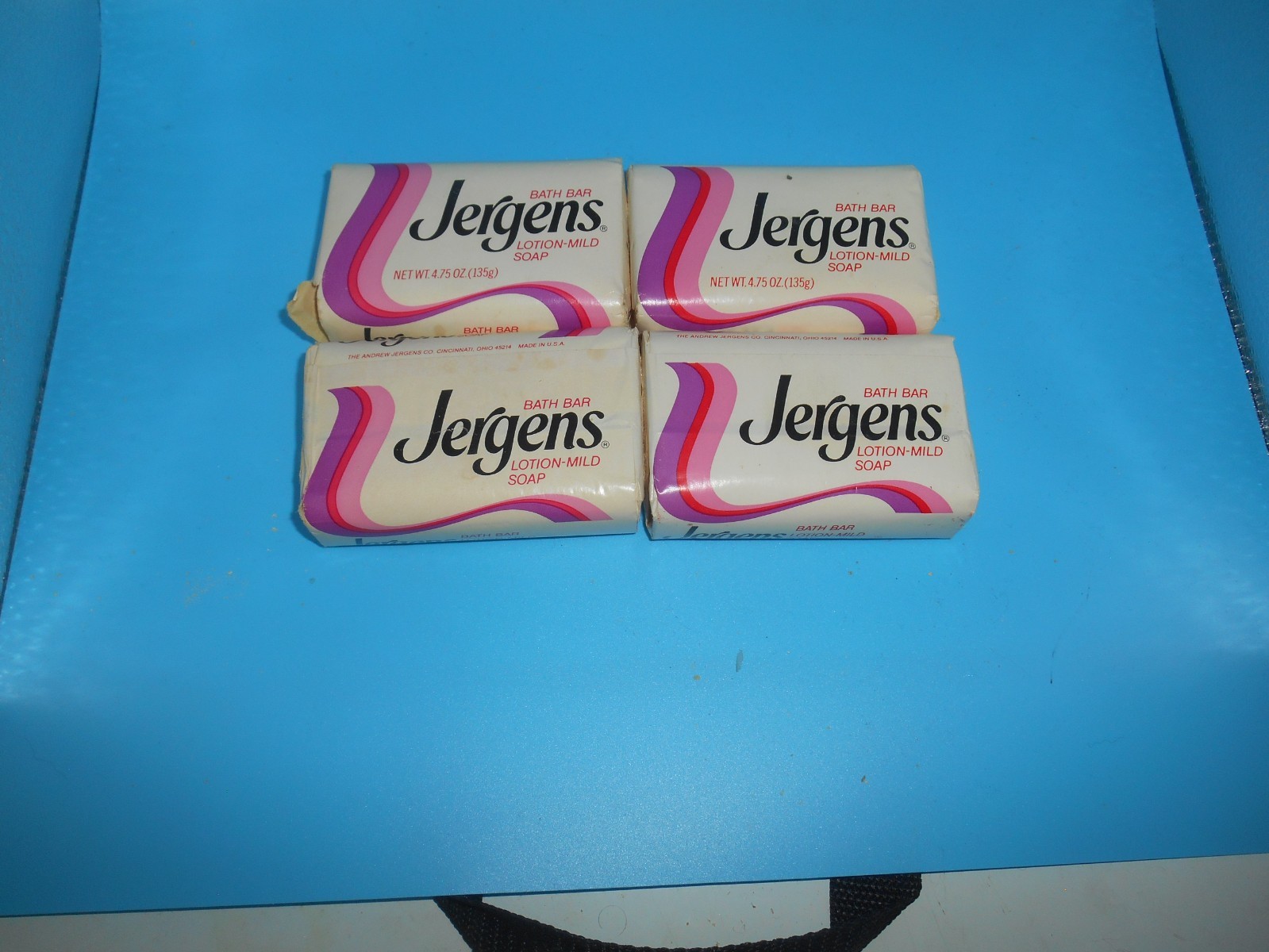 Vintage Lot of 4 JERGENS MILD Bar Soap 4.5oz Facial Bath Bath Size