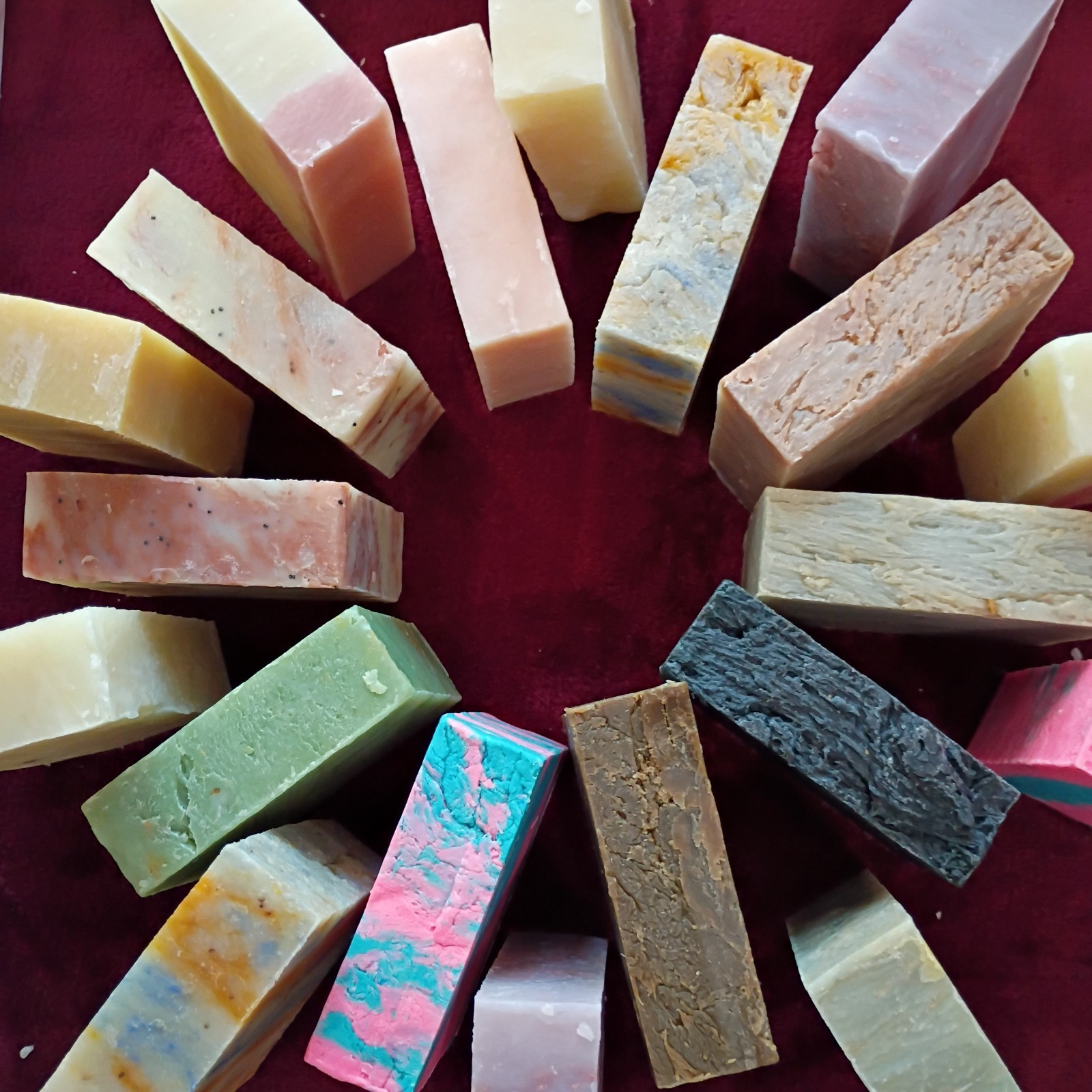 Handmade Lye Soap 6 Bars Natural Castile Organic Variety pack Gifts Camp Bath
