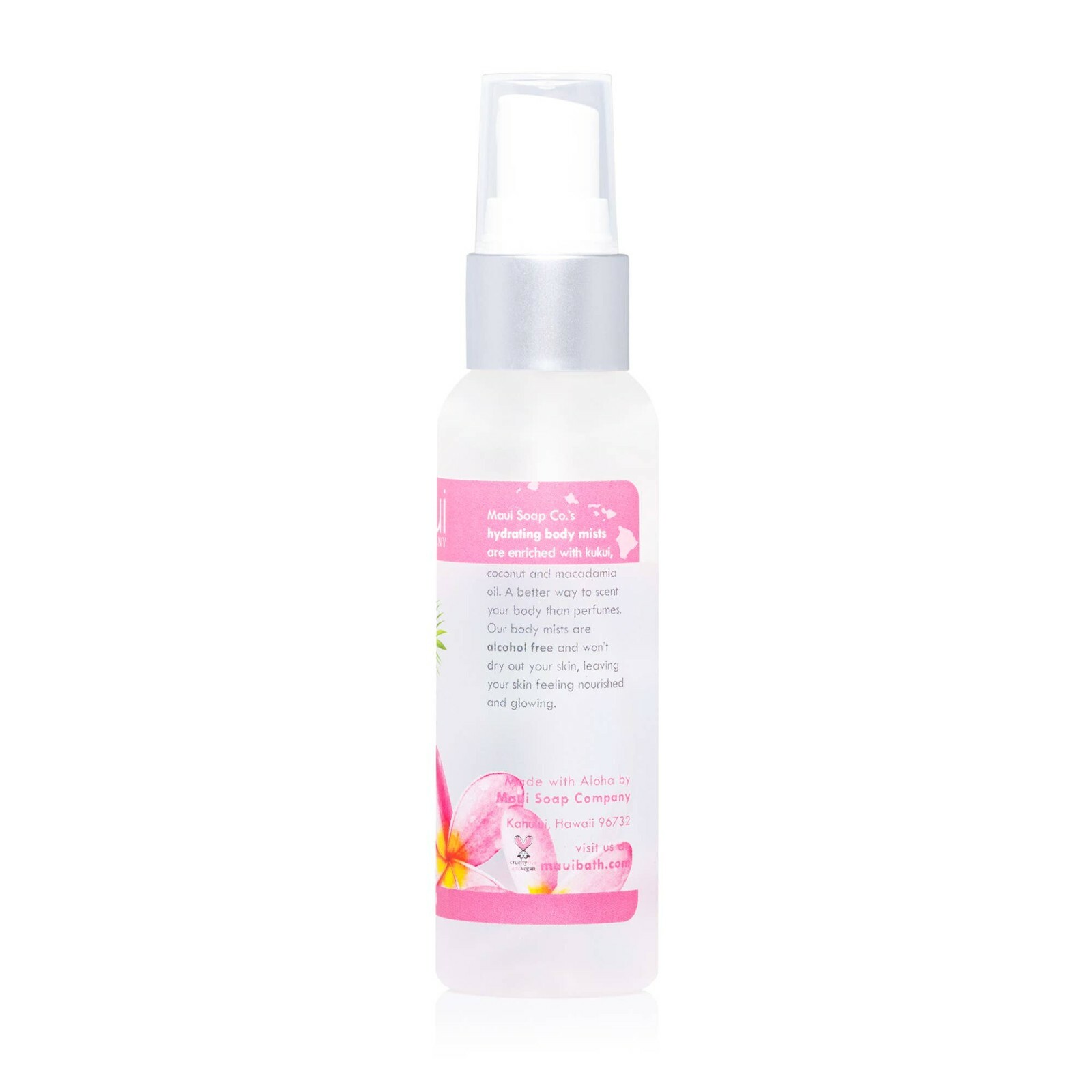 Maui Soap Co – Plumeria Hawaiian Body Mist – Alcohol-Free & Hydrating 2 Oz