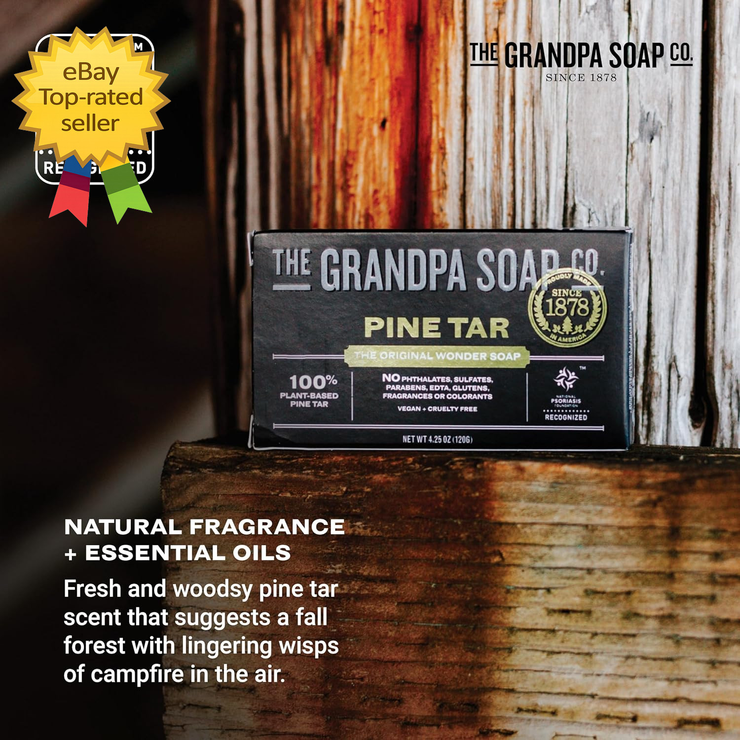 8 Pack Pine Tar Bar Soap 425 Oz Mens 3 In 1 Cleanser Deodorizer Moisturizer