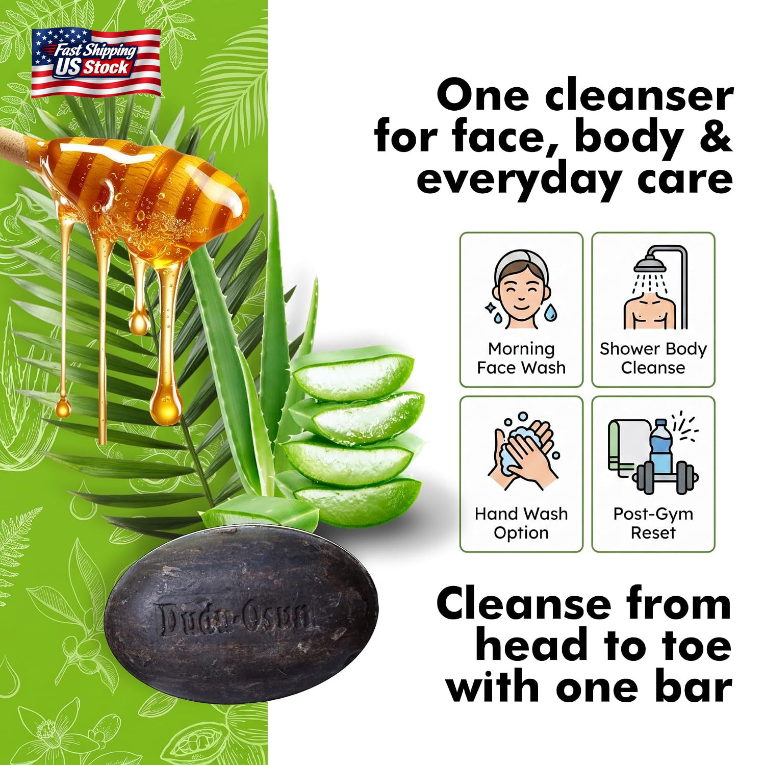 Dudu-Osun African Black Soap Bar 5.3 Oz – 24 Count Bulk Pack – by Tropical Natur