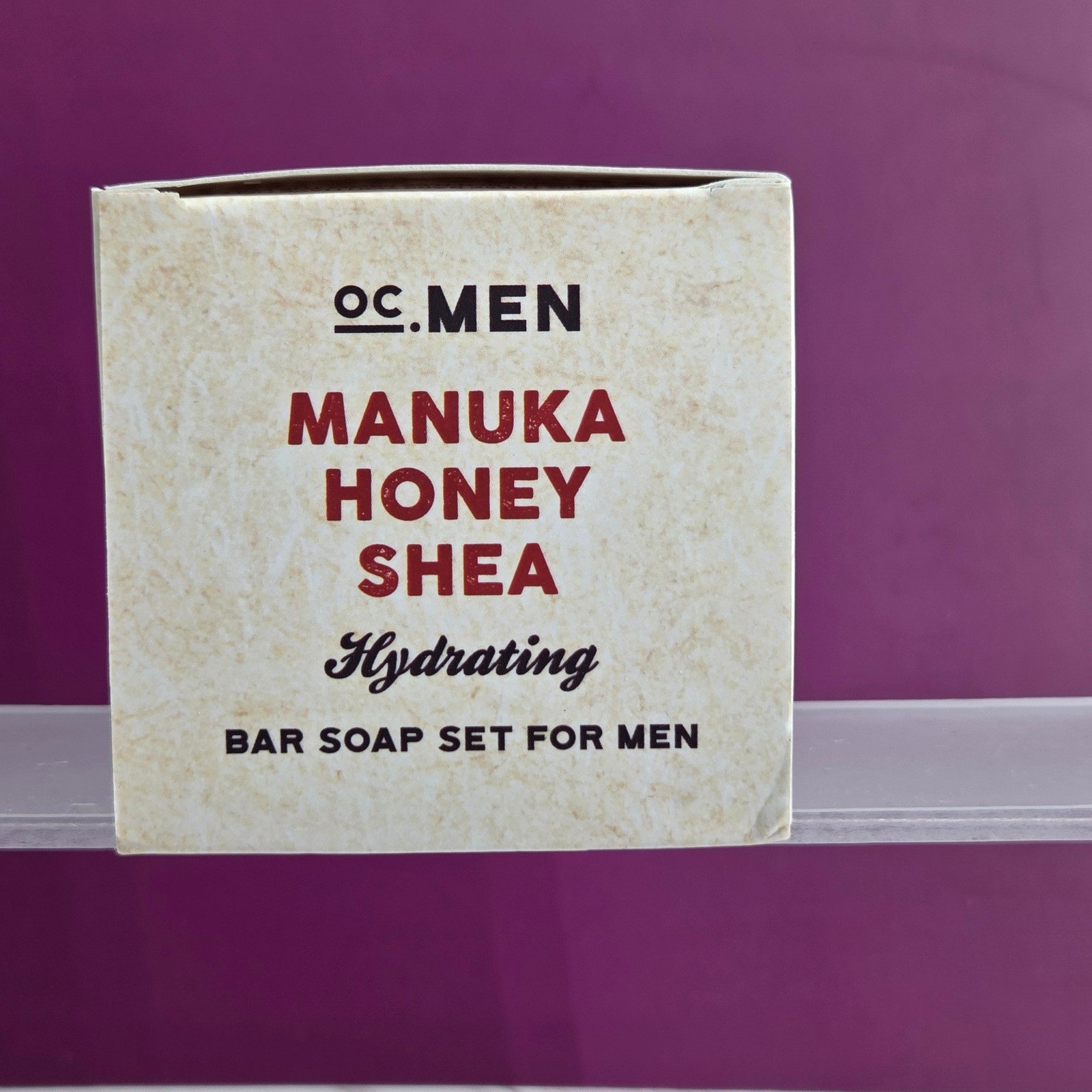 OC MEN Bar Soap Set Men 3 Pack Manuka Honey Shea Hydrating Natural USA Eco