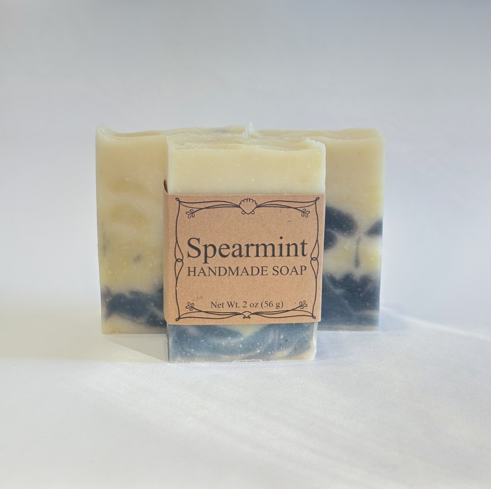 Handmade Spearmint Cold Process Soap with Shea Butter and Coconut Oil